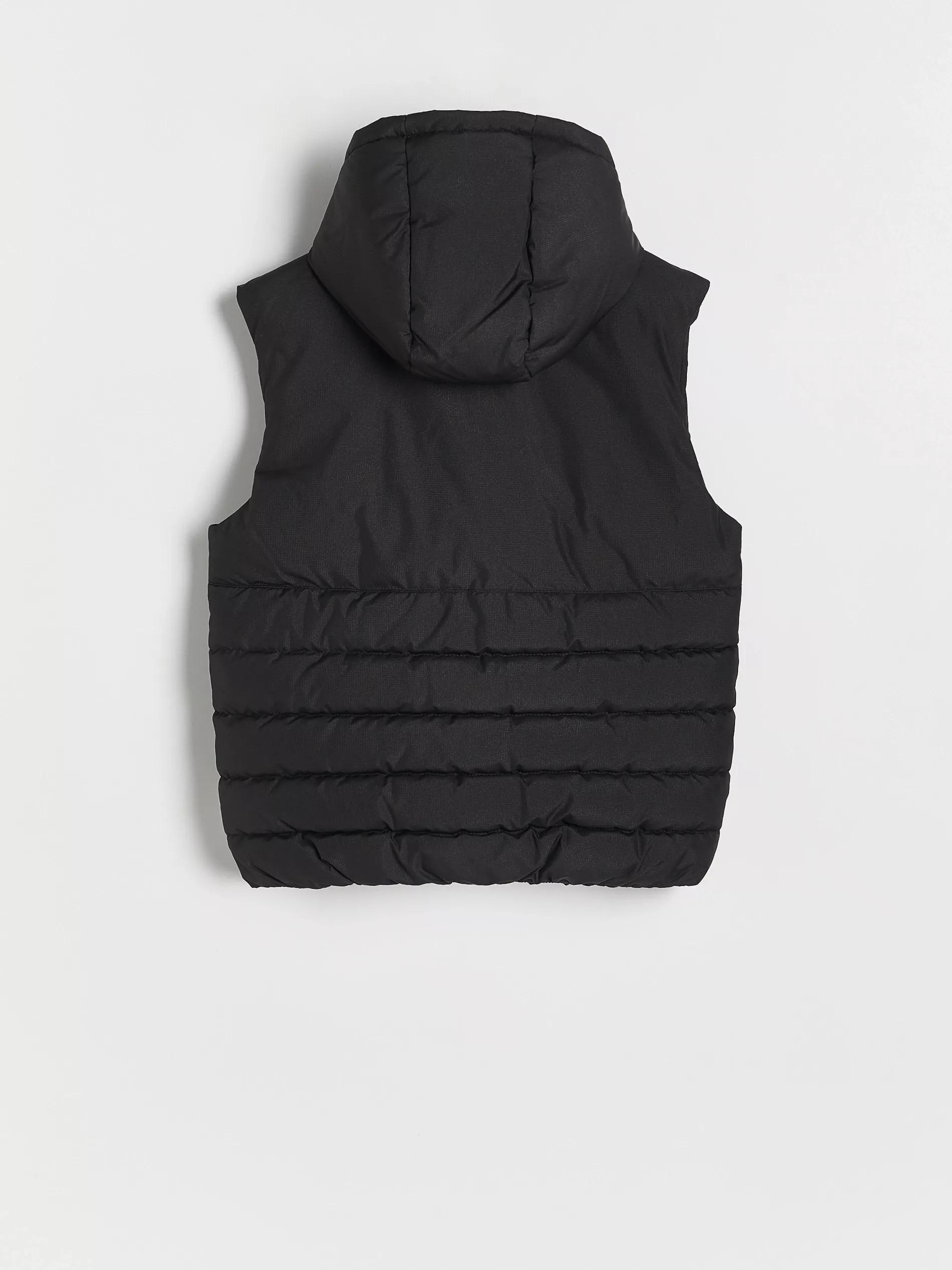 BLACK Hooded vest, , large image number 2