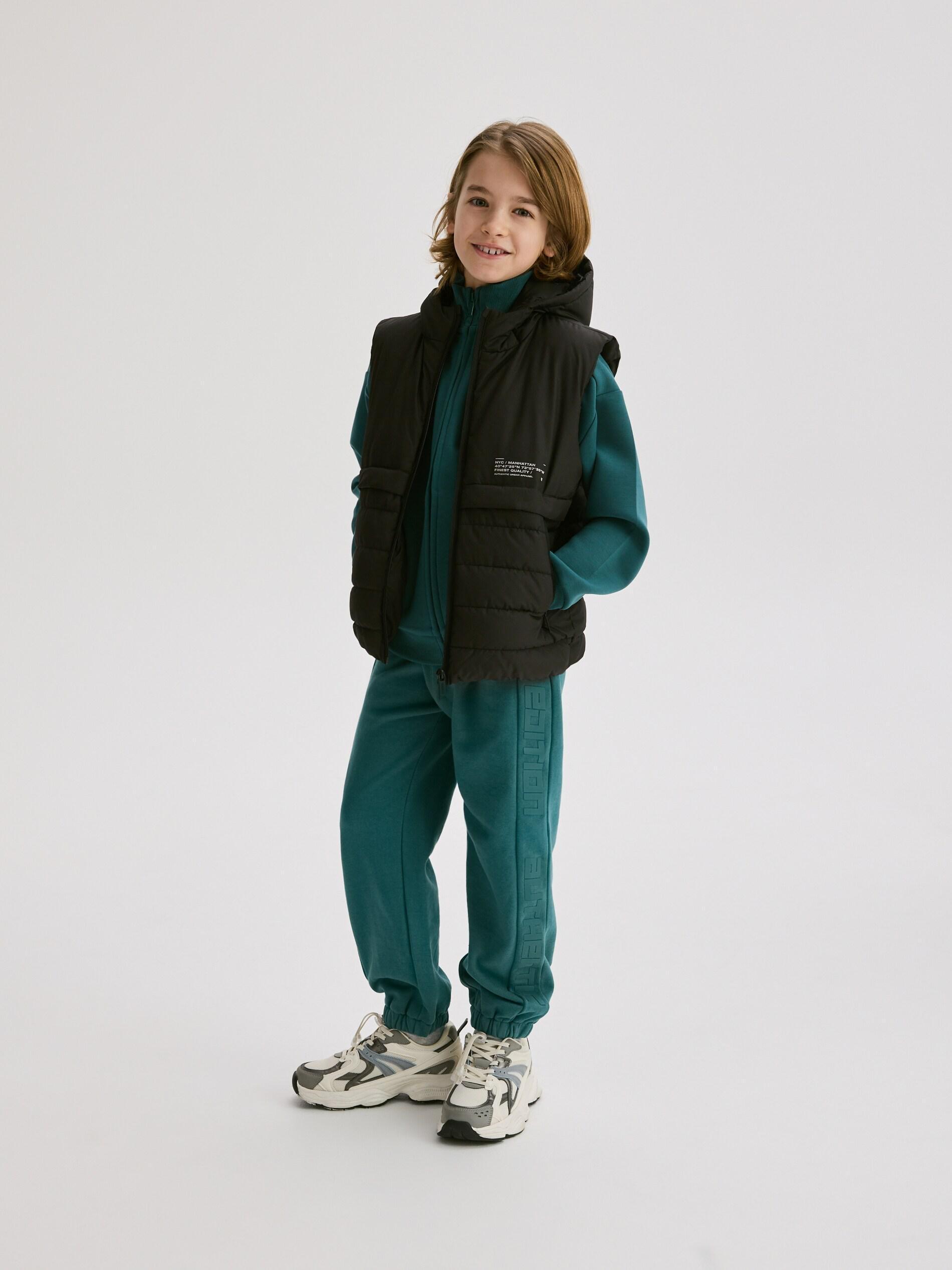 BLACK Hooded vest, Black, large image number 3