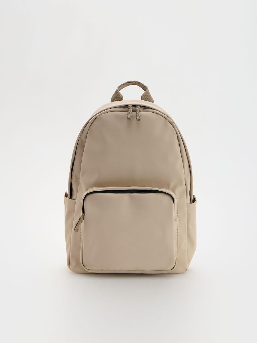 Beige Detailed Backpack, Ivory, large image number 0