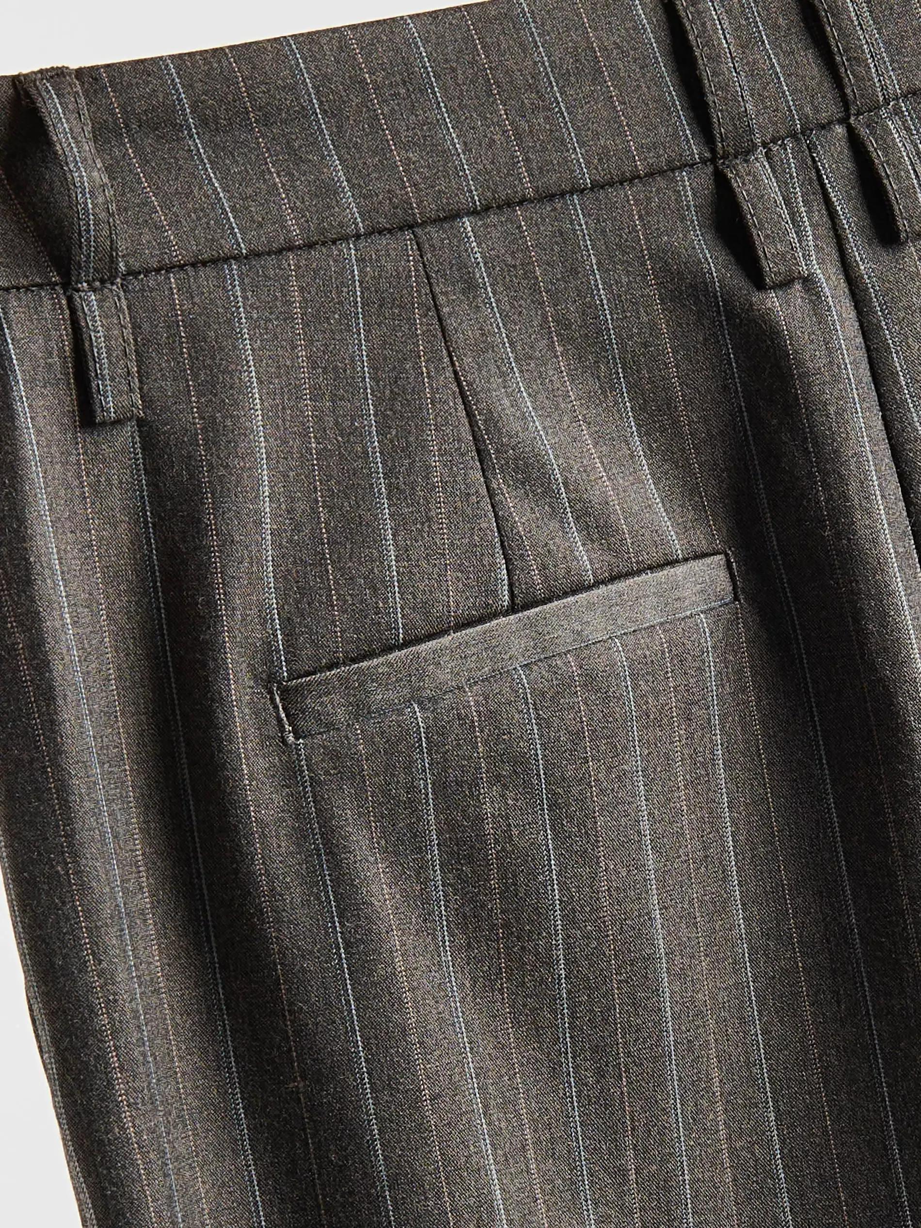 Grey Loose Trousers With Pleats, Grey, medium