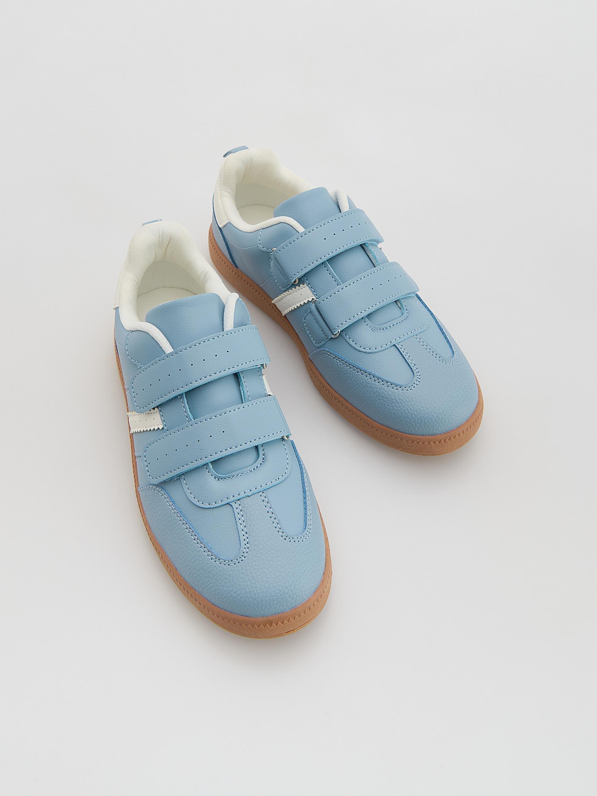 Blue Trainers With Velcro Fastening, Blue, large image number 1