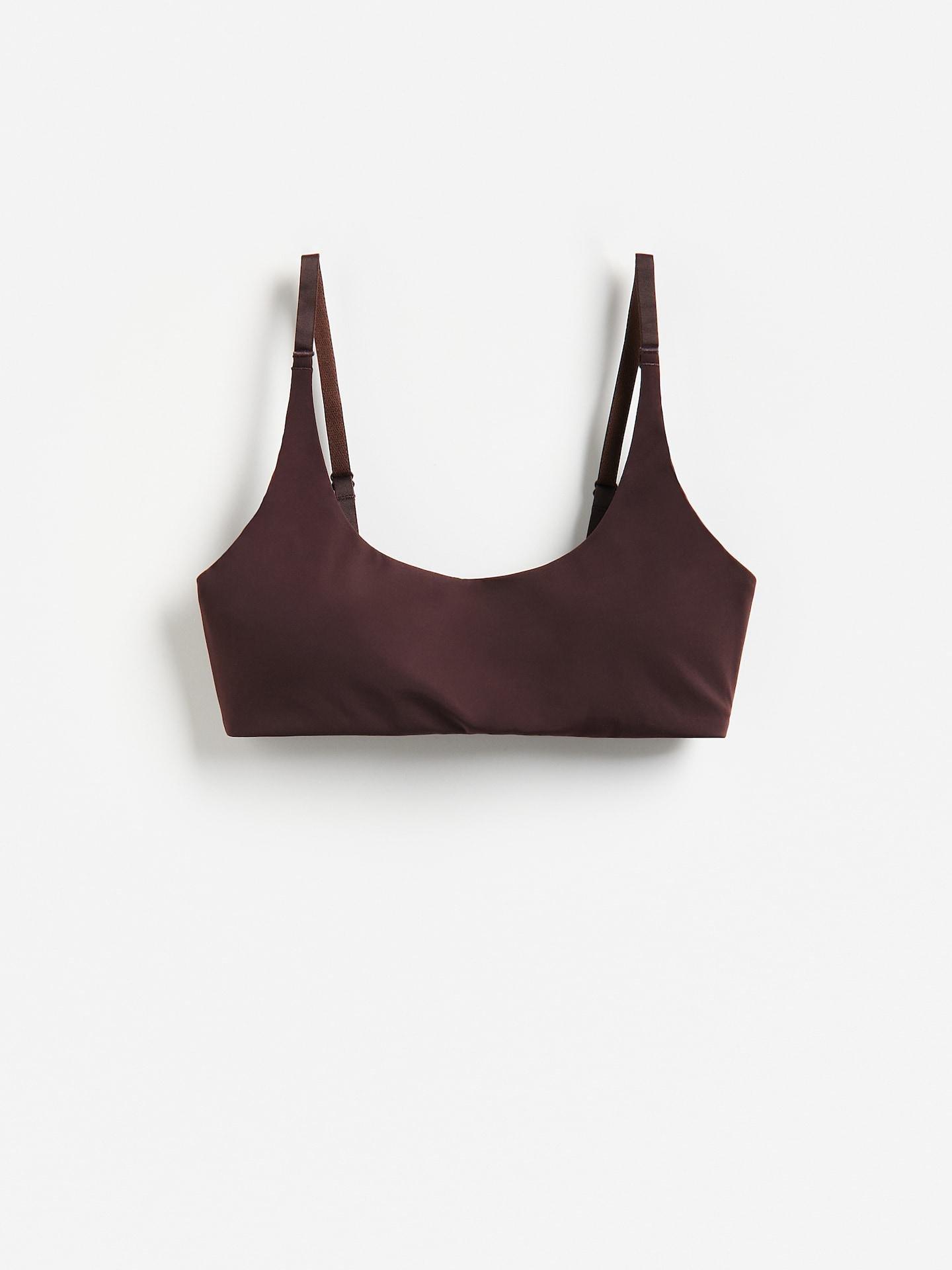 Brown Soft Non-Wired Bra, Brown, large image number 4