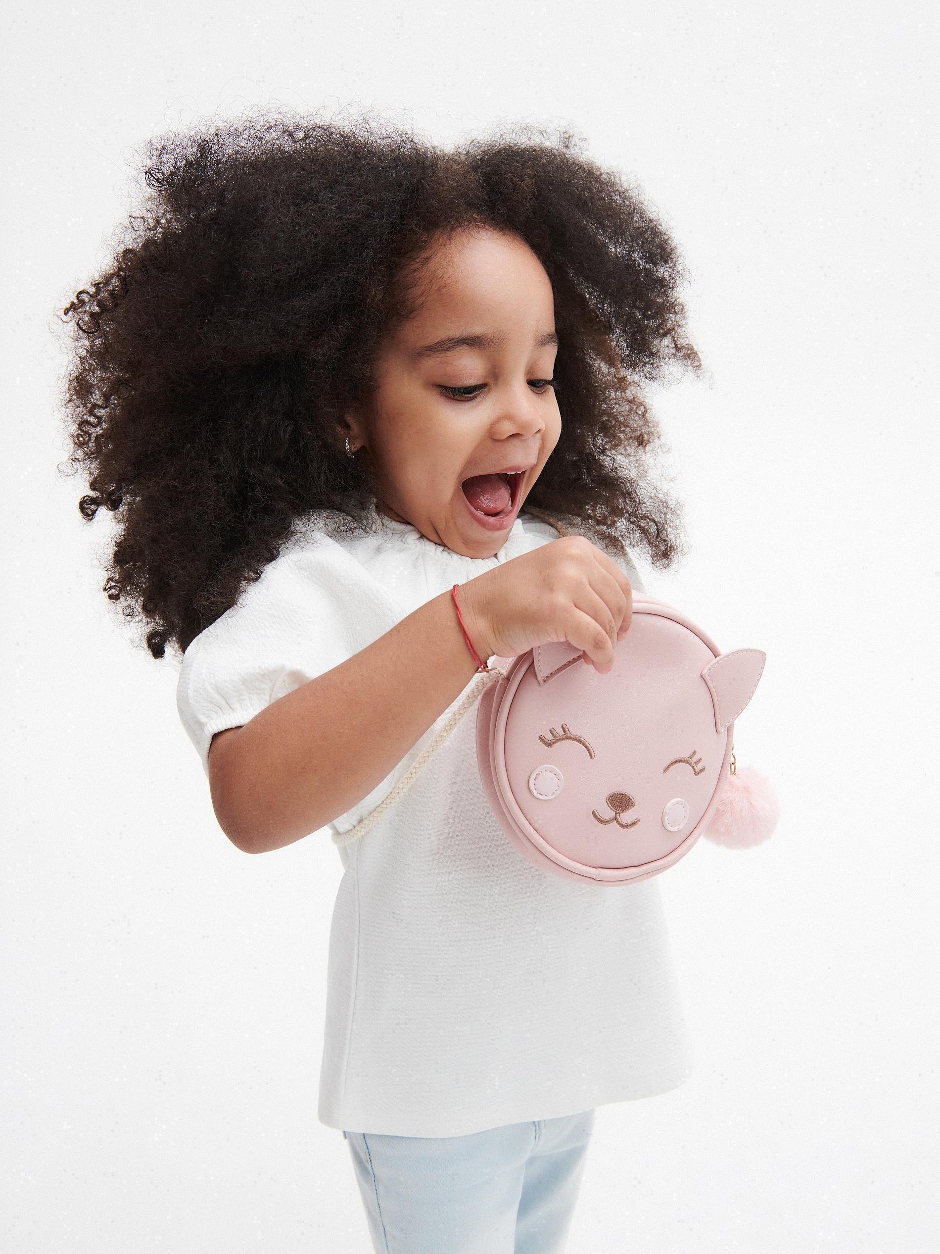 Pink Cat Ears Purse, Kids Girls, , large image number 1
