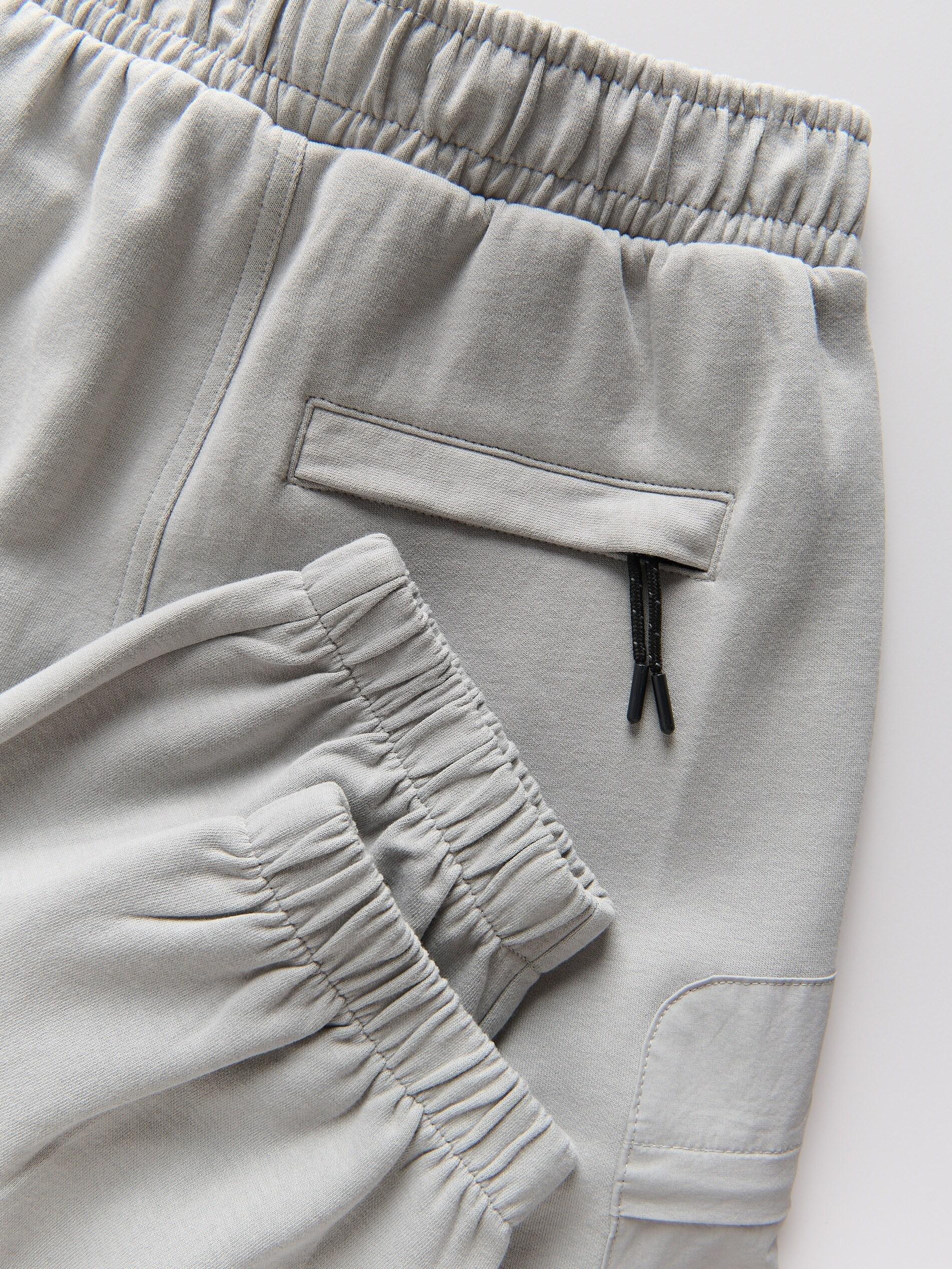 Grey Cotton Jogger Pants, Light grey, large image number 1