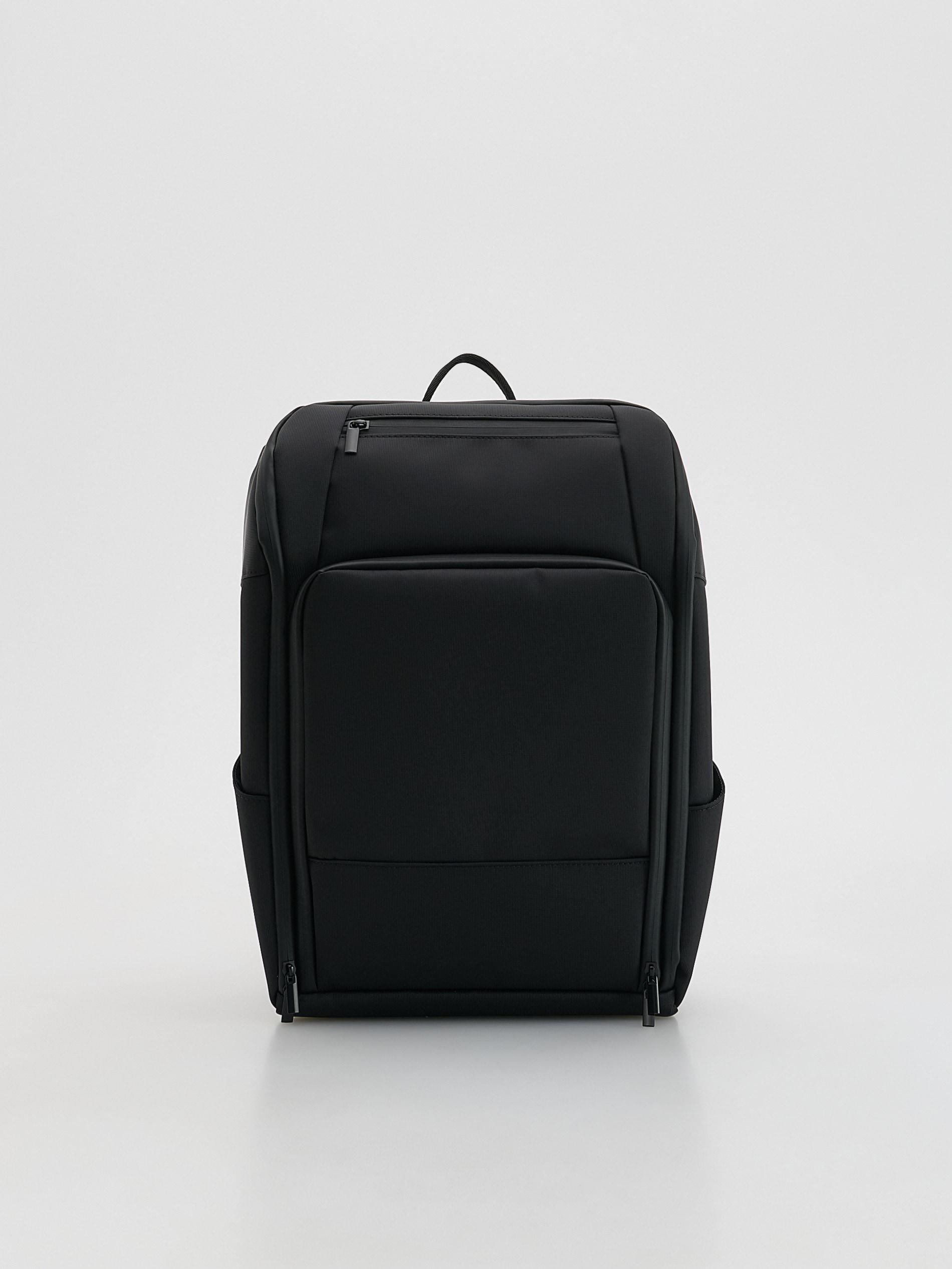 Black Travel Backpack, Black, medium