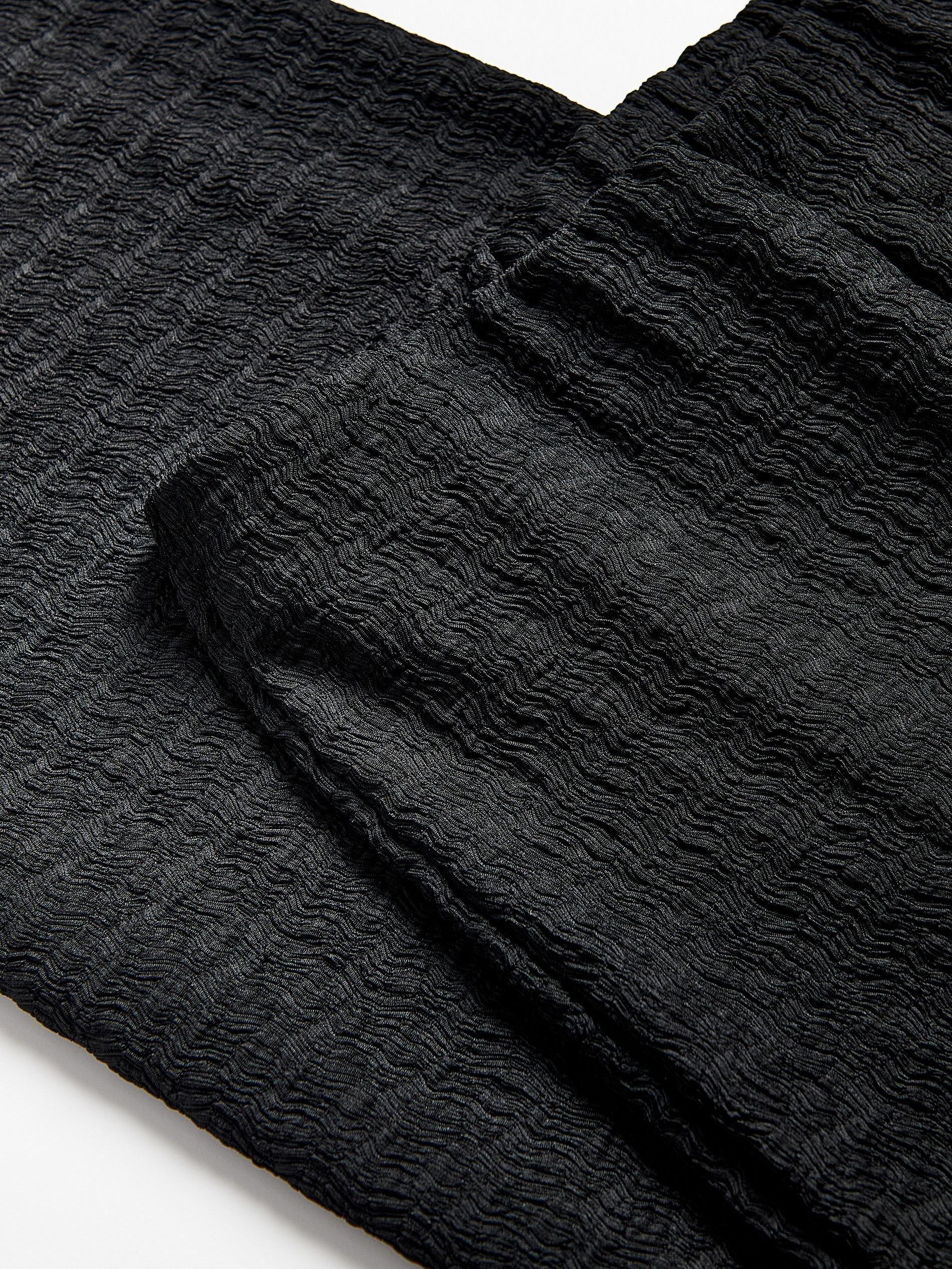 Black Structural Fabric Trousers, Black, large image number 4