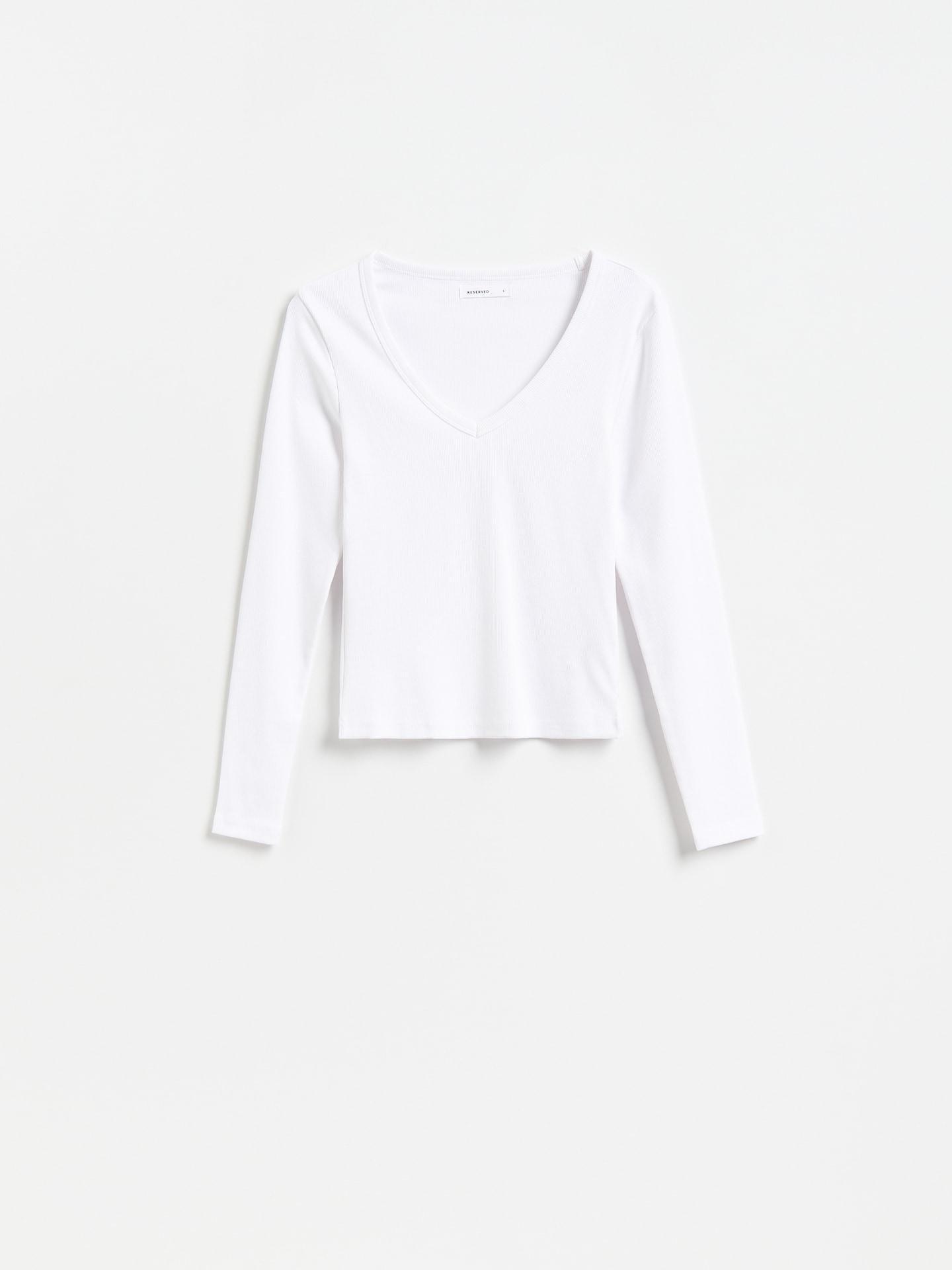 White Cotton Rich Long Sleeve T-Shirt, White, large image number 3