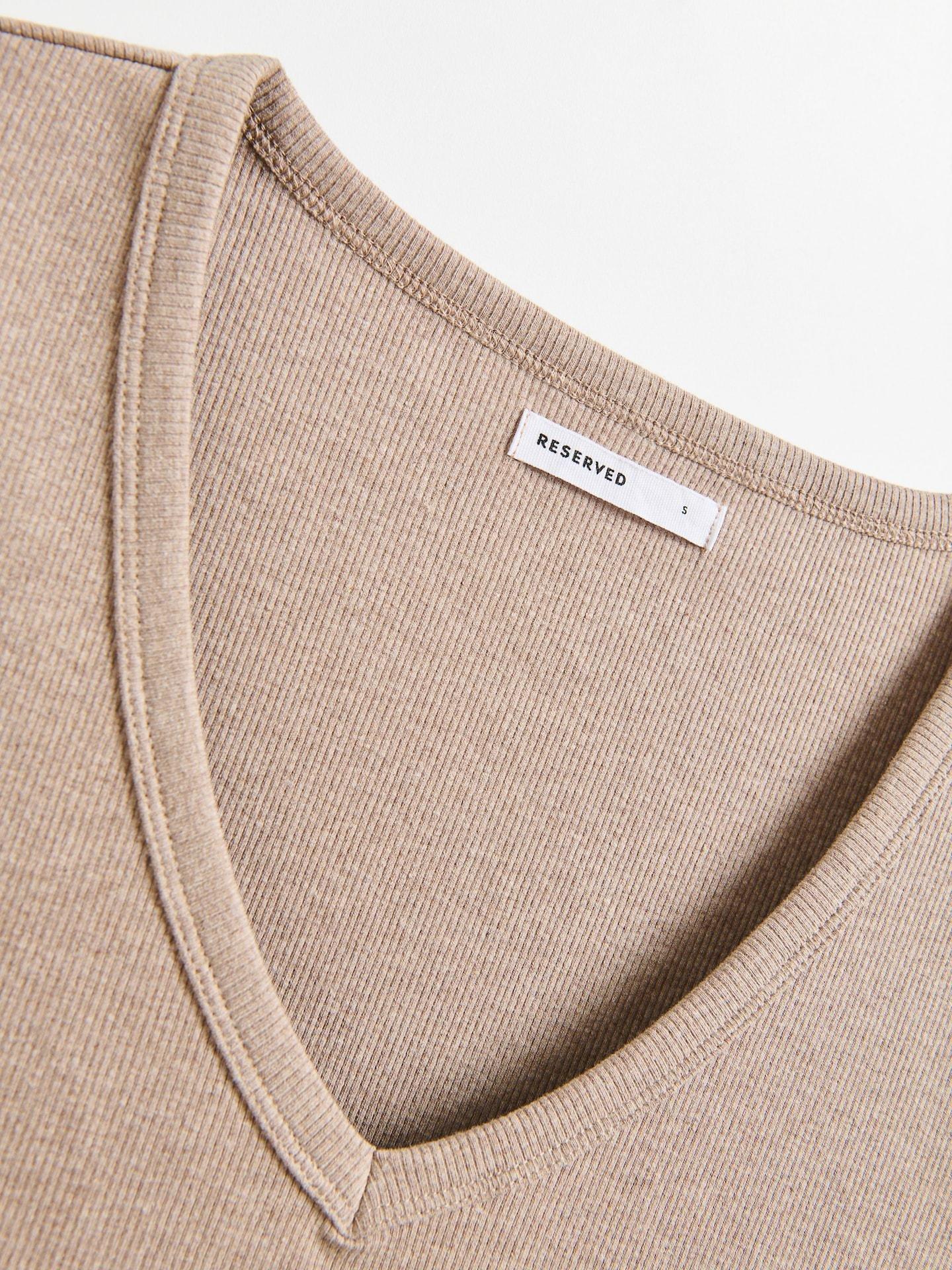 Beige Cotton Rich Long Sleeve T-Shirt, Beige, large image number 4