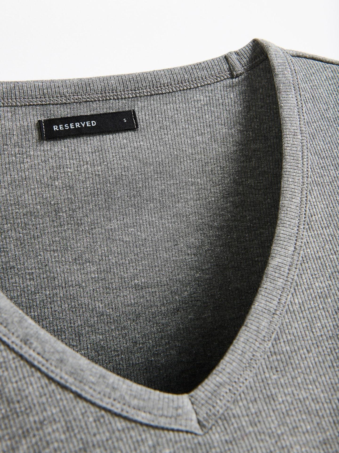 Grey Cotton Rich Long Sleeve T-Shirt, Light grey, large image number 4