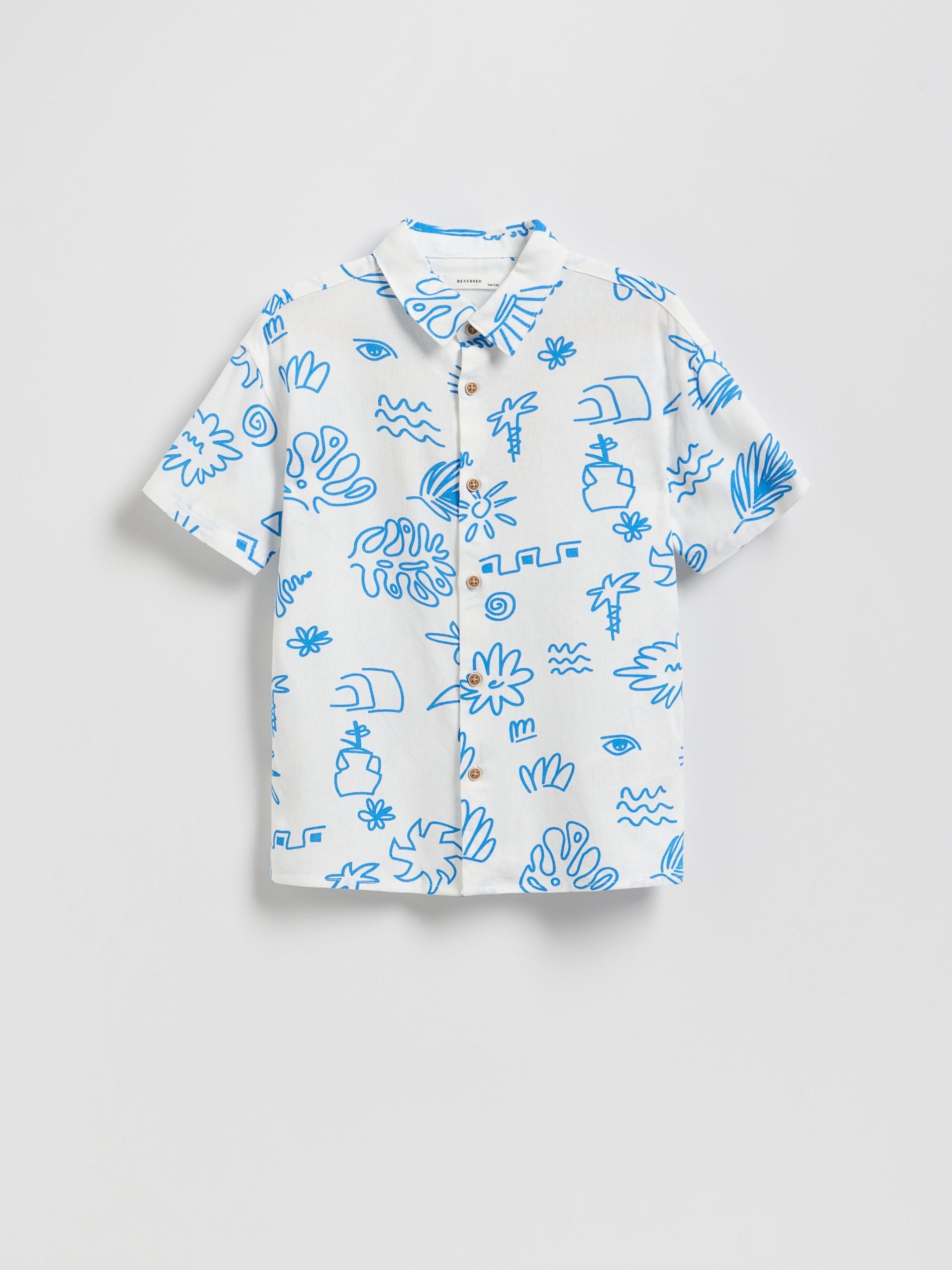 Cream Regular Fit Shirt, , large image number 1