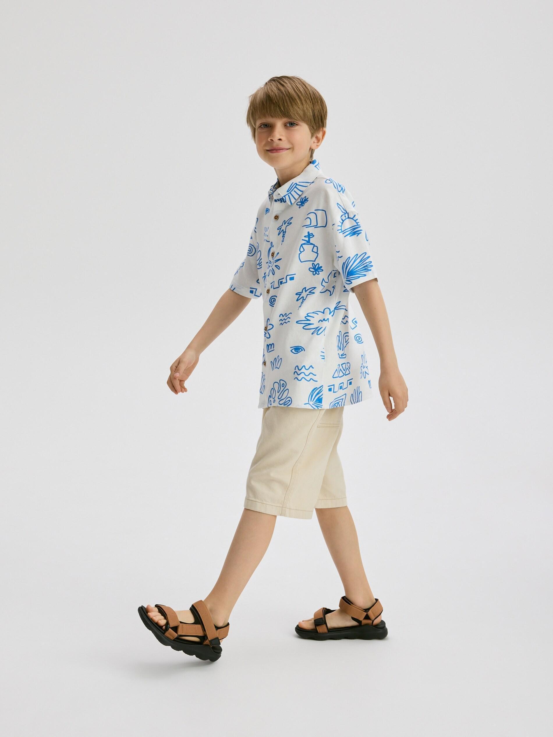 Cream Regular Fit Shirt, Ivory, medium