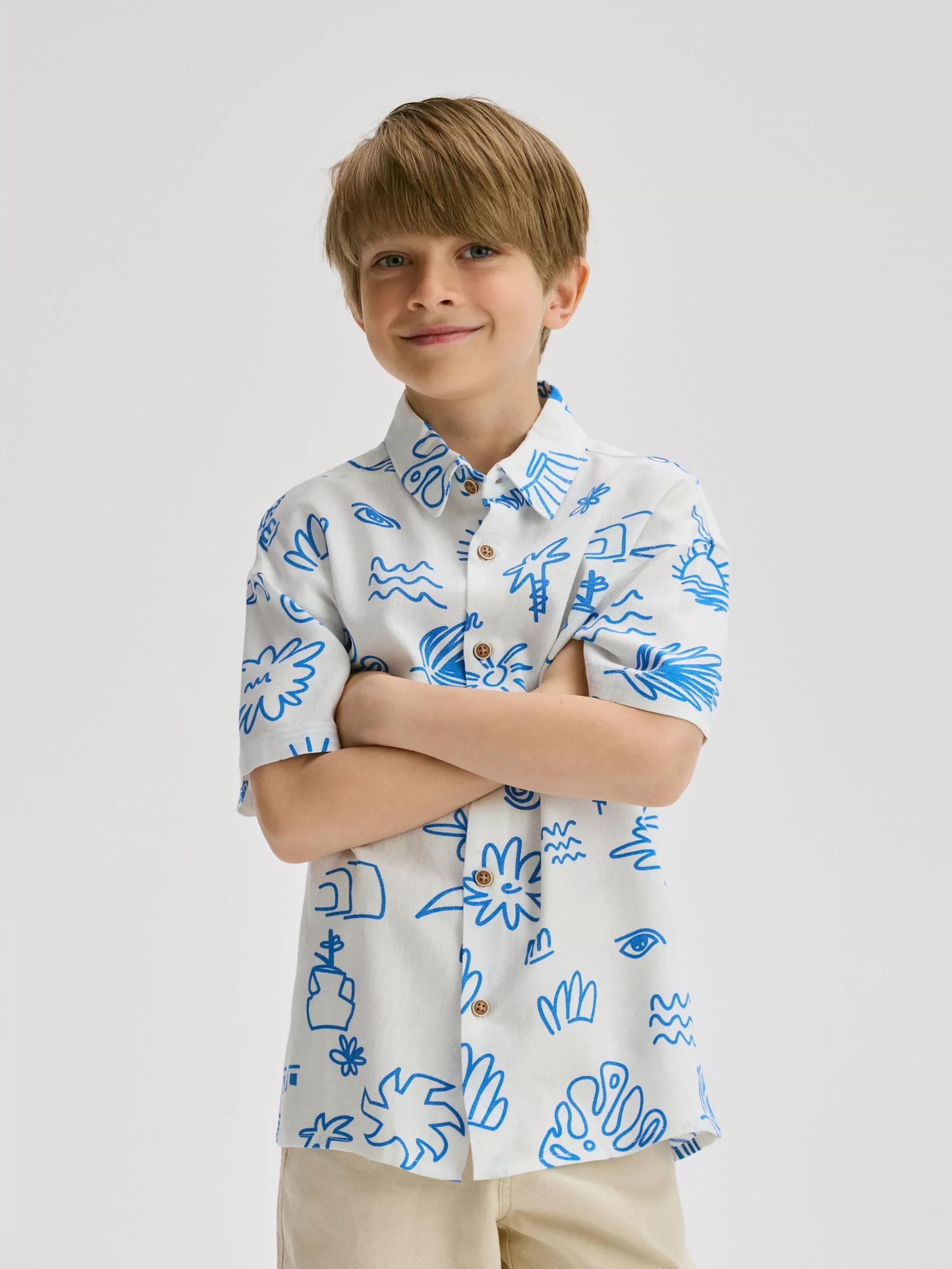 Cream Regular Fit Shirt, Ivory, large image number 3