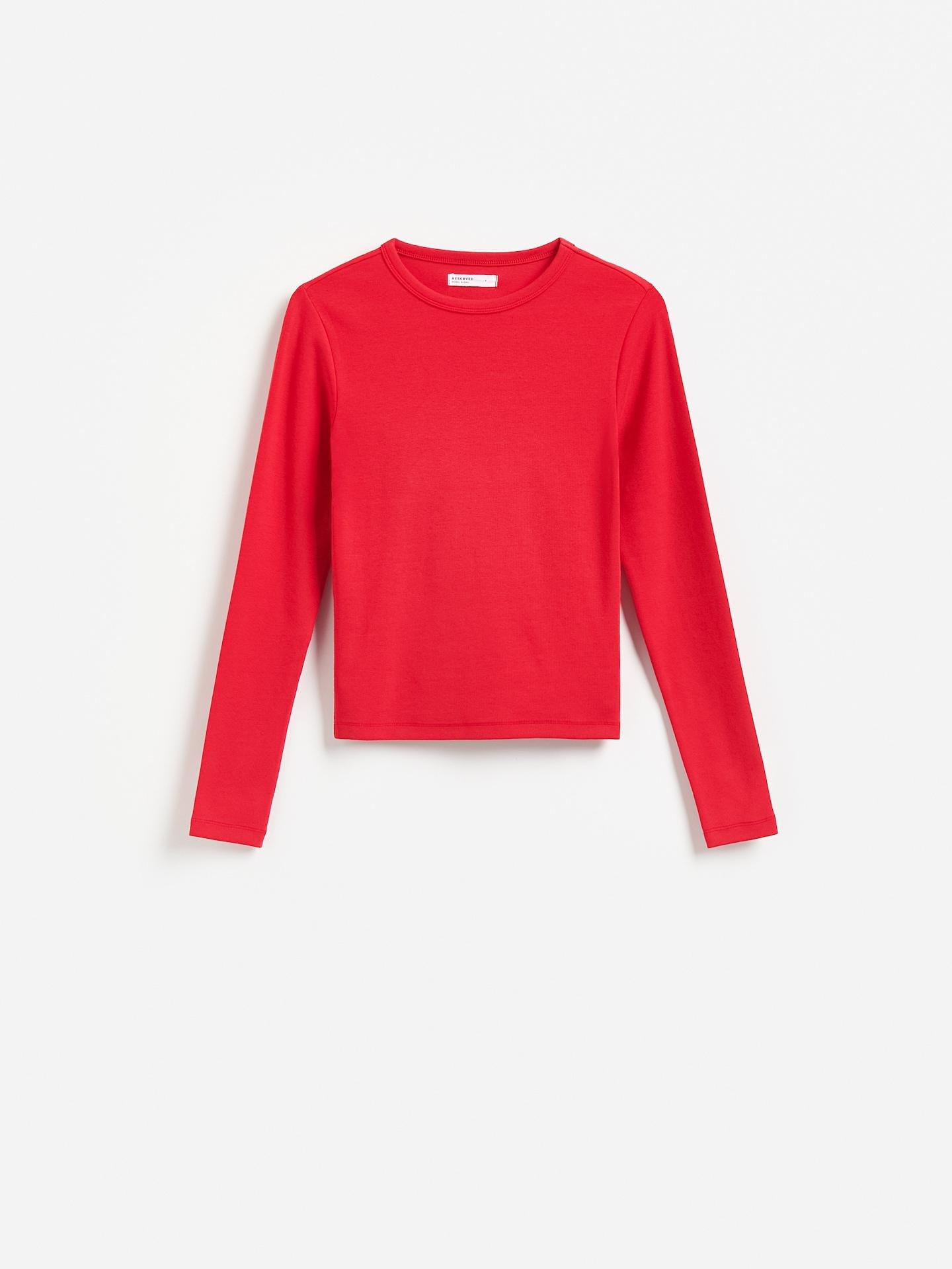 Red Modal Rich Long Sleeve T-Shirt, Red, large image number 4
