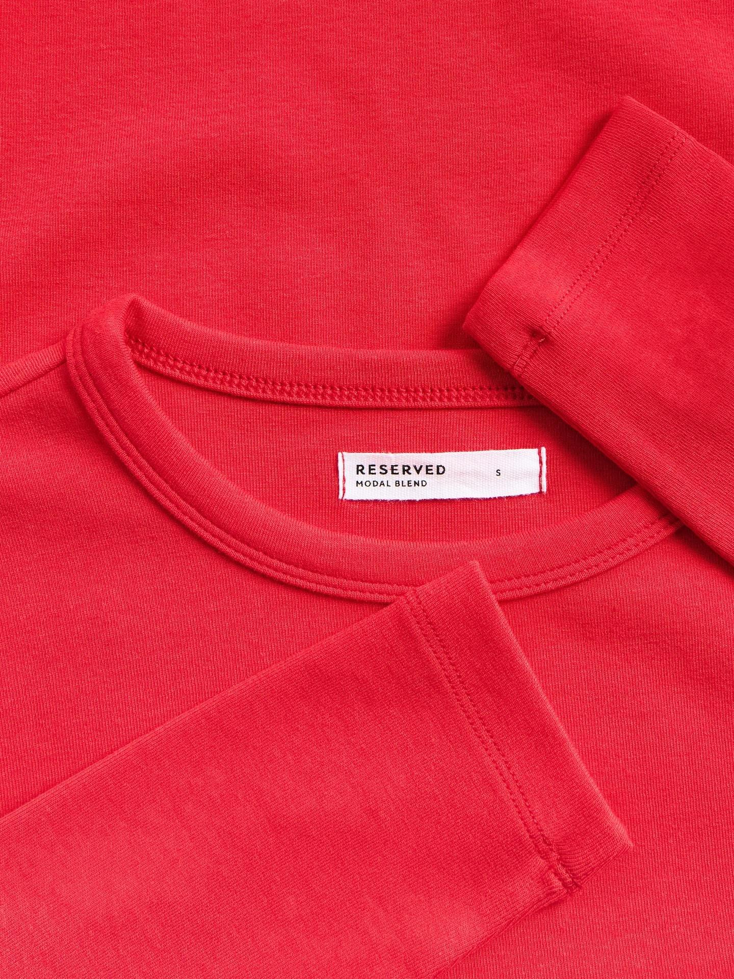 Red Modal Rich Long Sleeve T-Shirt, Red, large image number 5