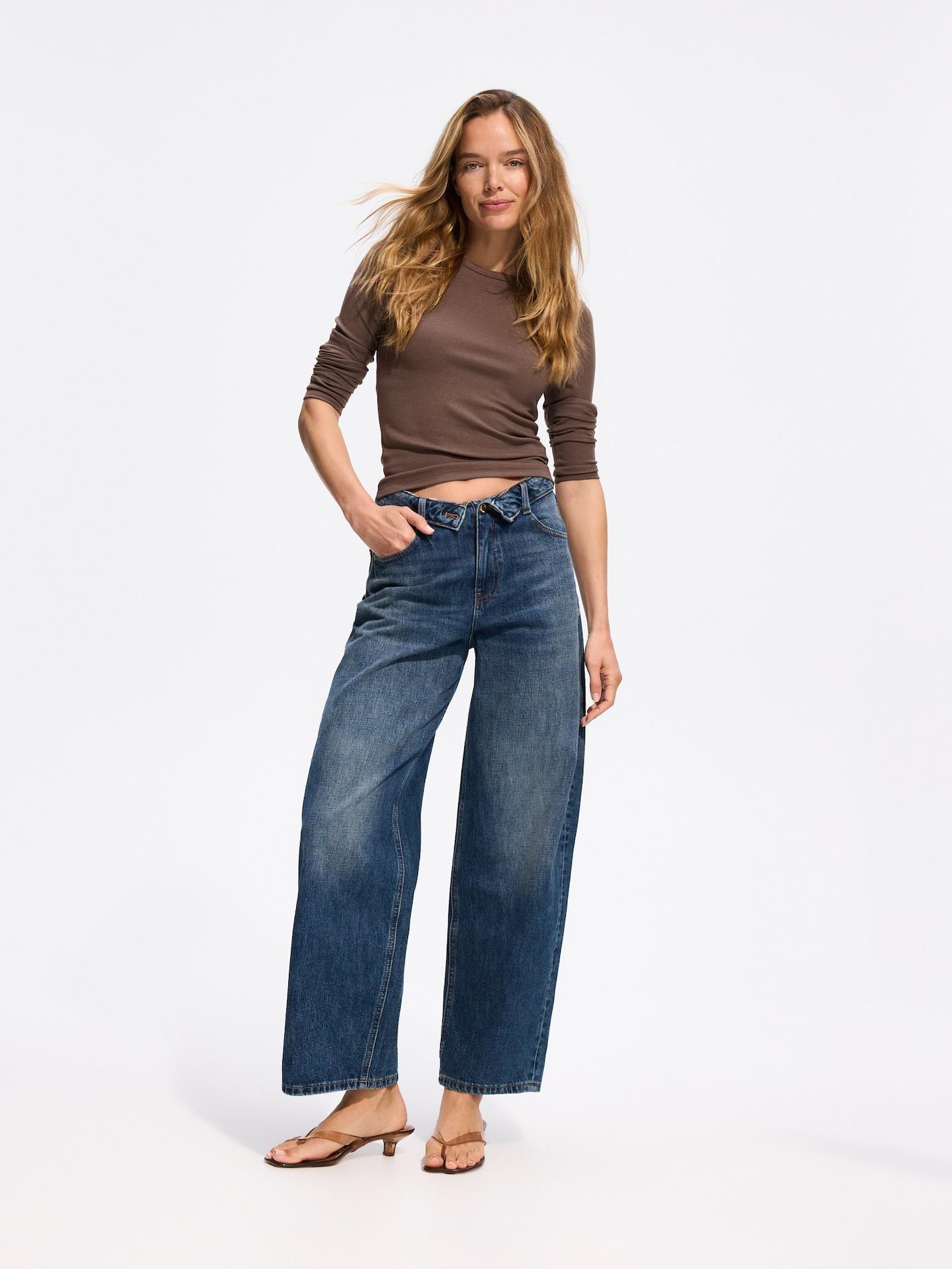 Brown Modal Rich Long Sleeve T-Shirt, Brown, medium