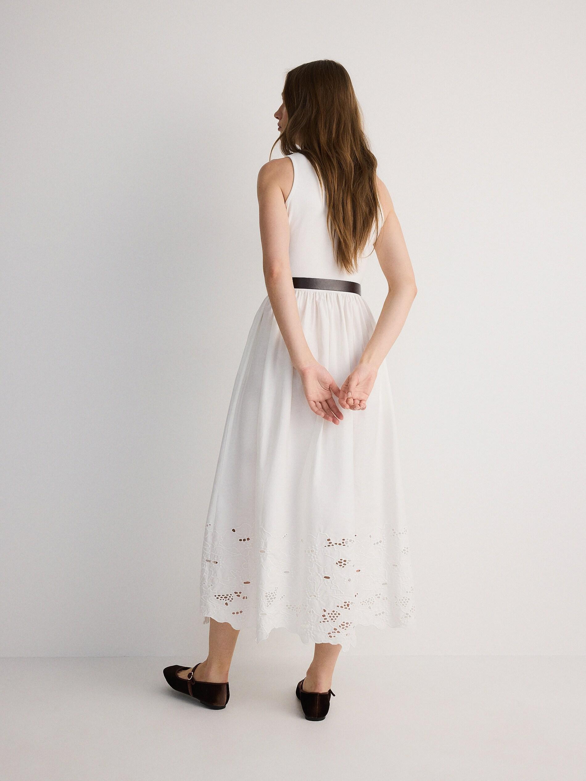 CREAM Maxi dress with belt, Ivory, large image number 5