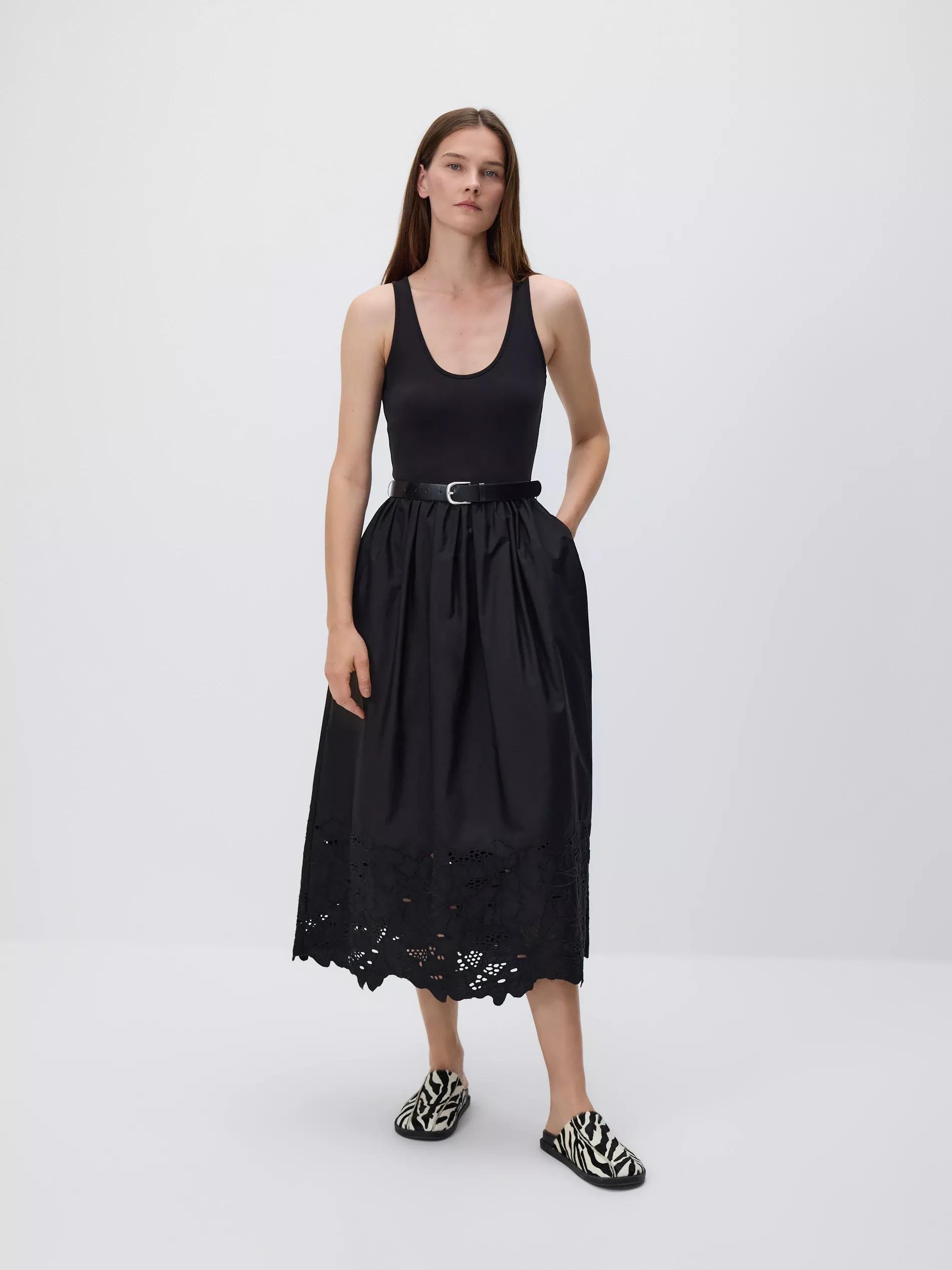 BLACK Maxi dress with belt, Black, large image number 0