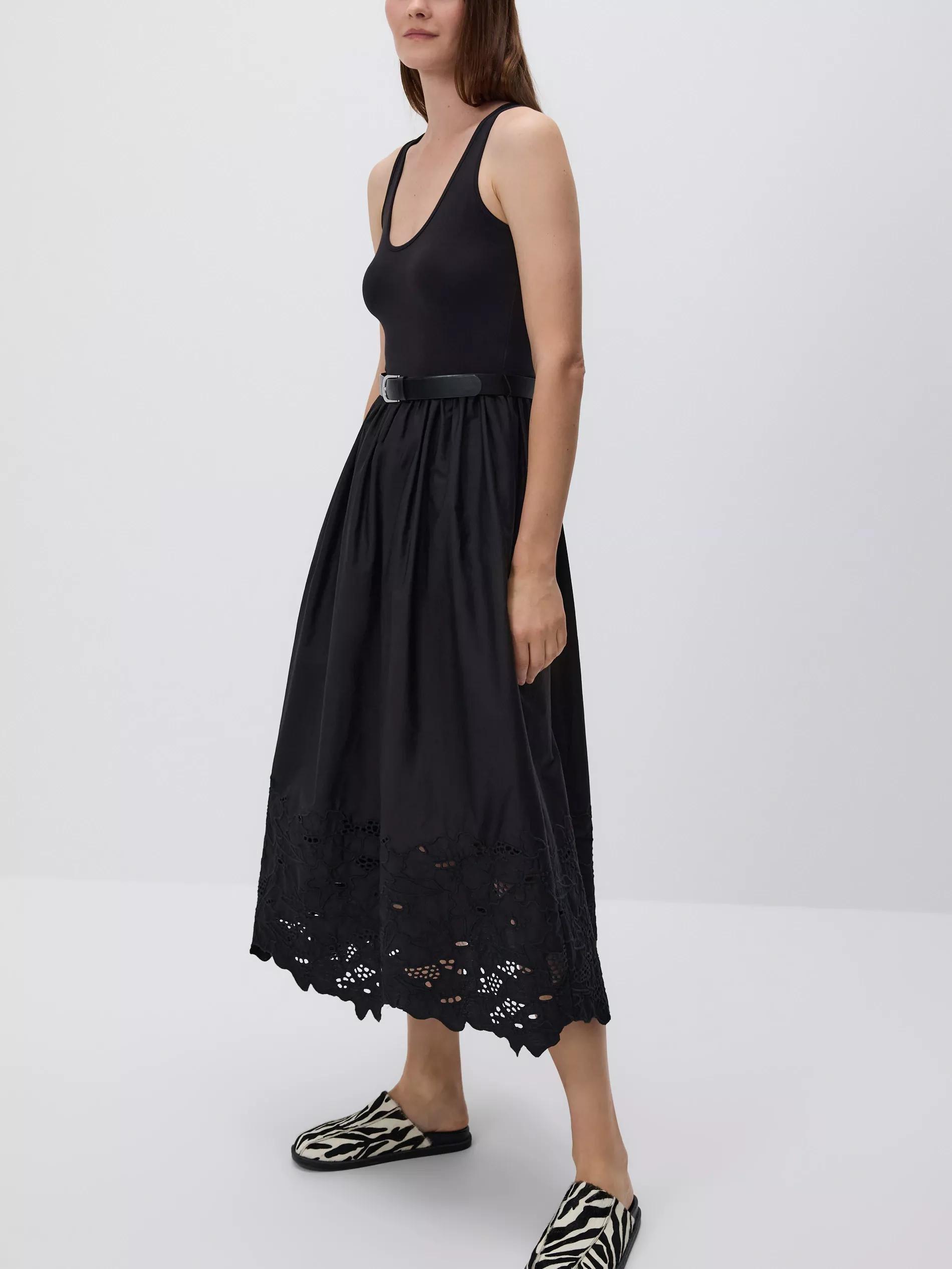 BLACK Maxi dress with belt, Black, large image number 2