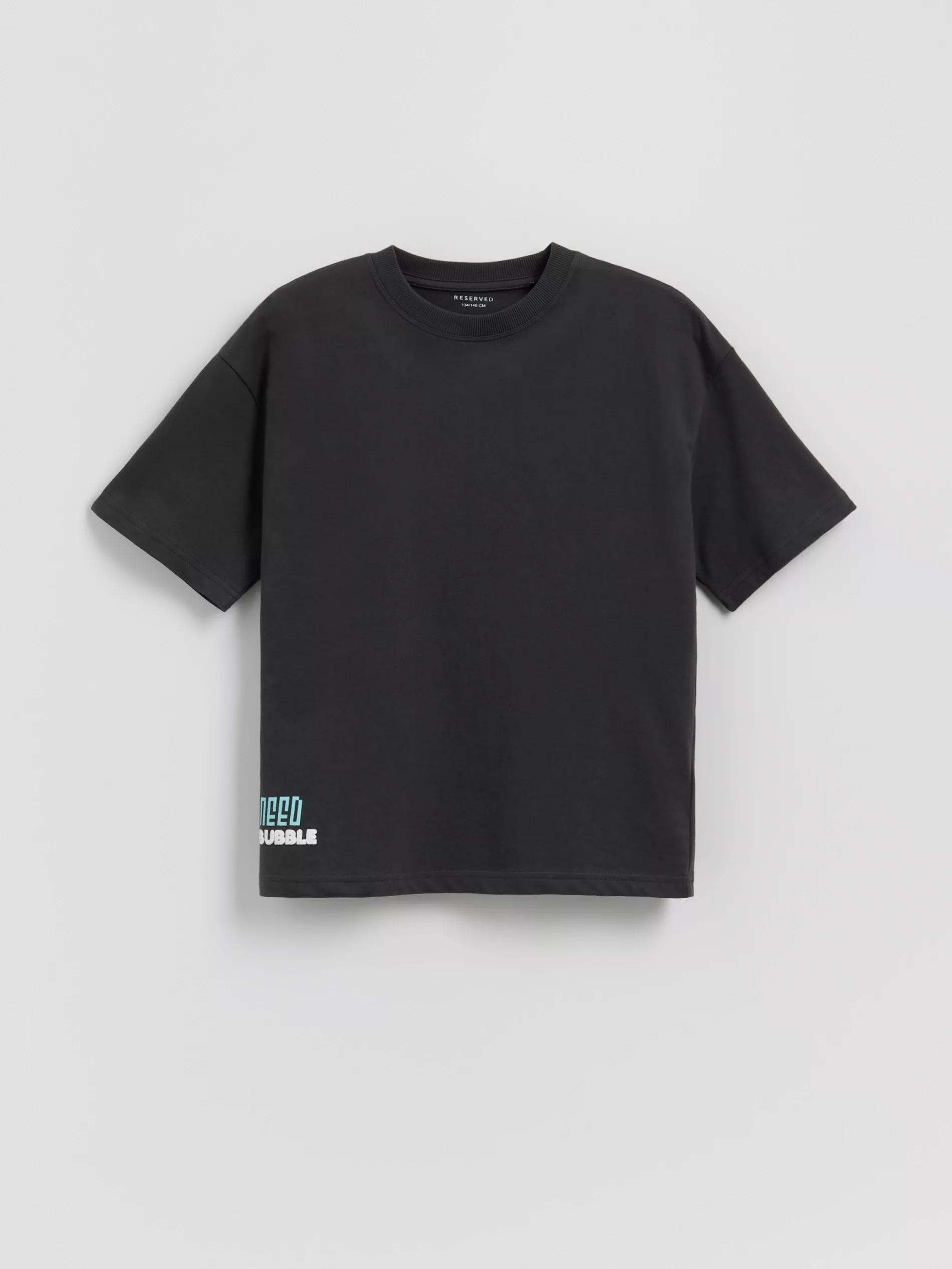 Grey Cotton T-Shirt With Print, , large image number 0