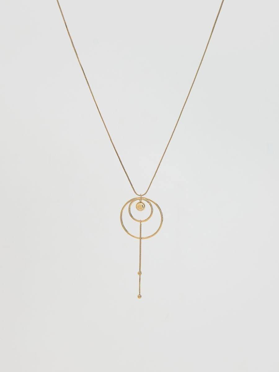 Gold Beaded Necklace, Golden, large image number 0