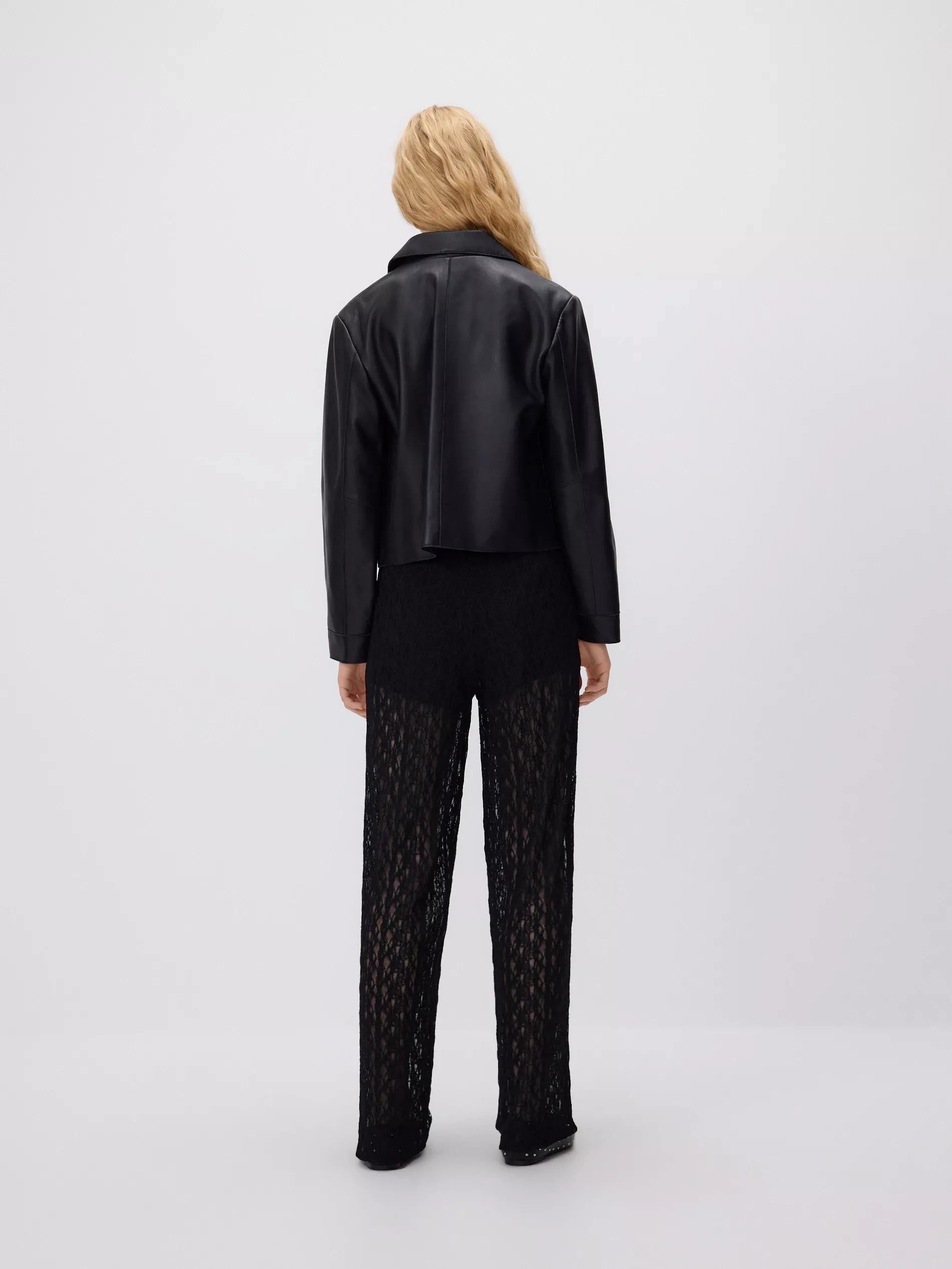 Black Lace Pants, Black, medium