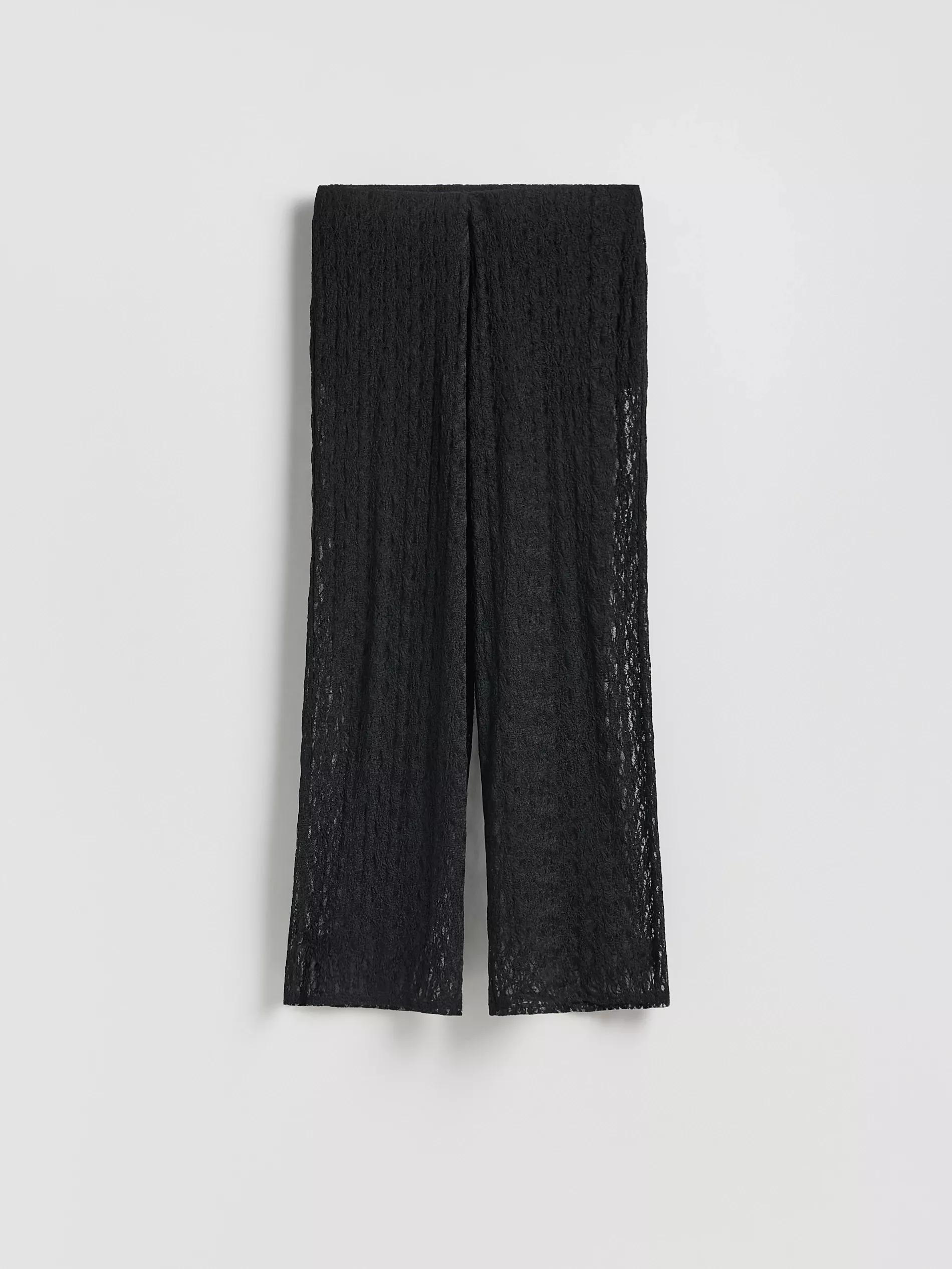 Black Lace Pants, Black, large image number 3