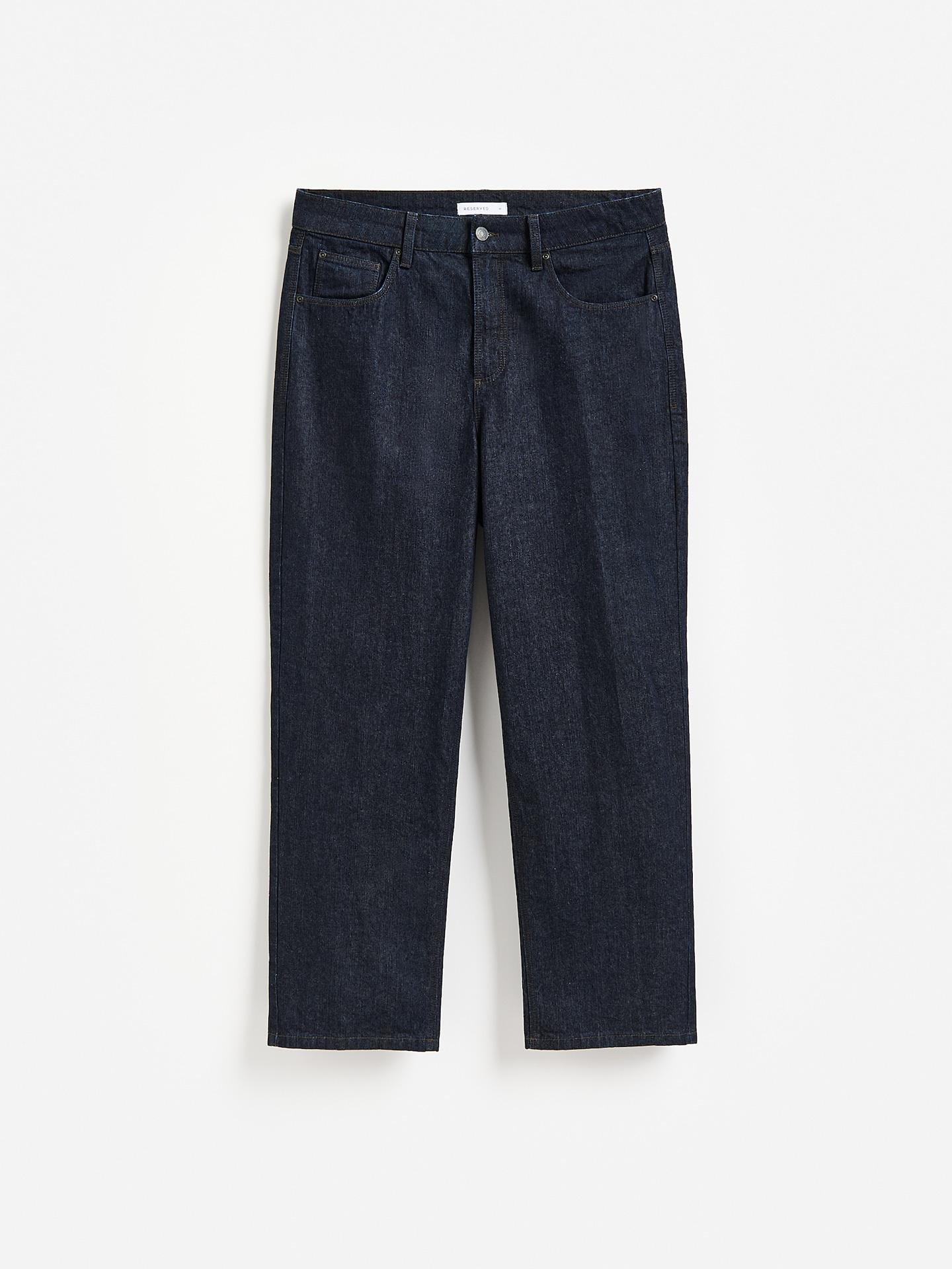 Navy Loose Fit Jeans, Blue, large image number 3