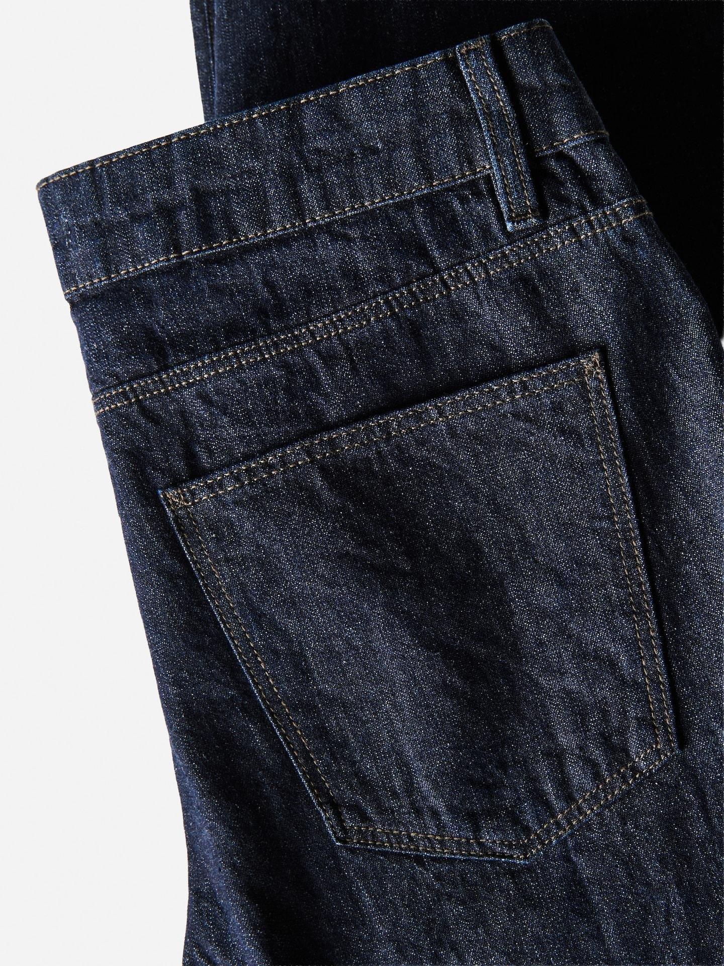 Navy Loose Fit Jeans, Blue, large image number 4