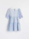 Reserved - Pale Blue Dress With Collar