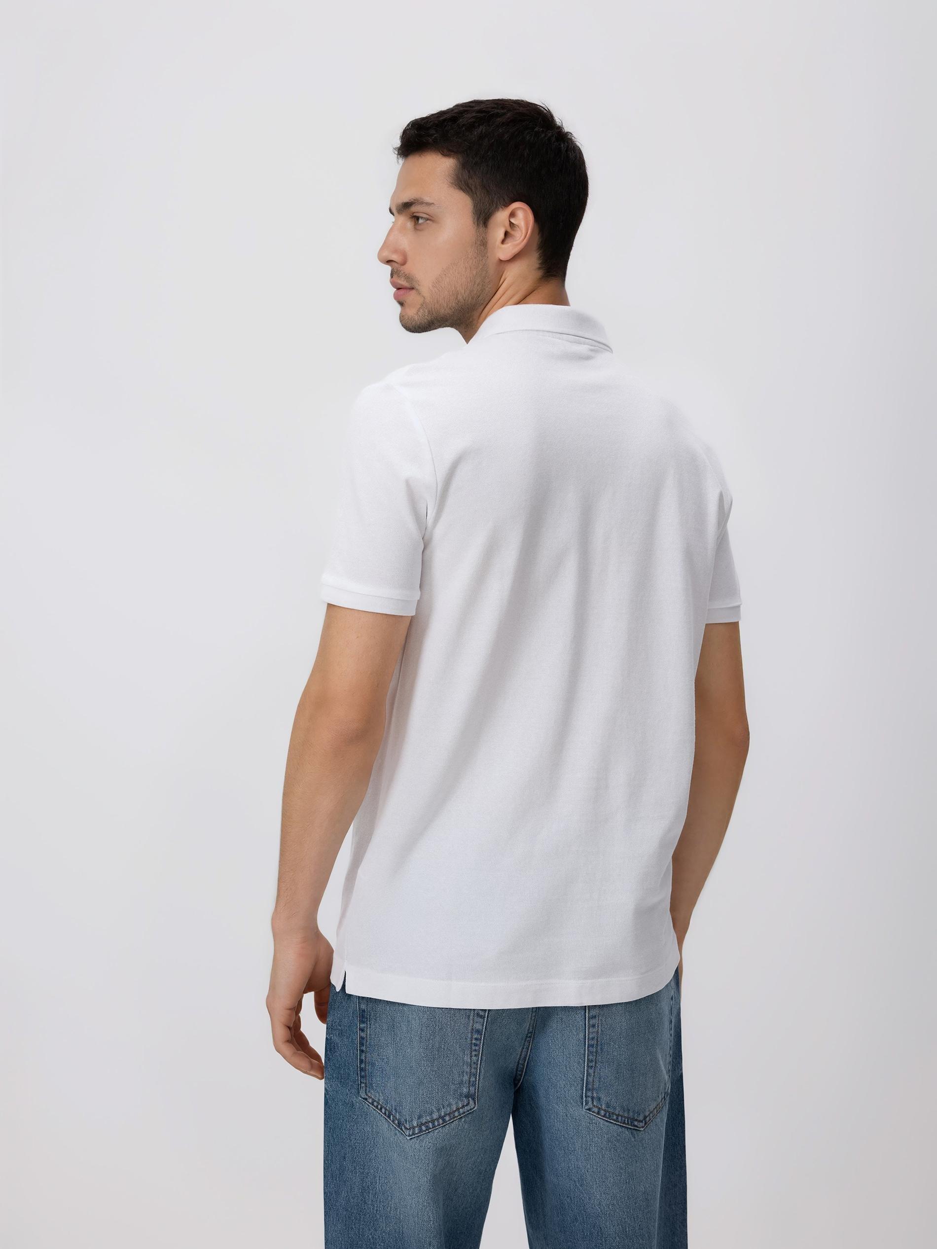 White Regular Fit Polo Shirt, White, large image number 2