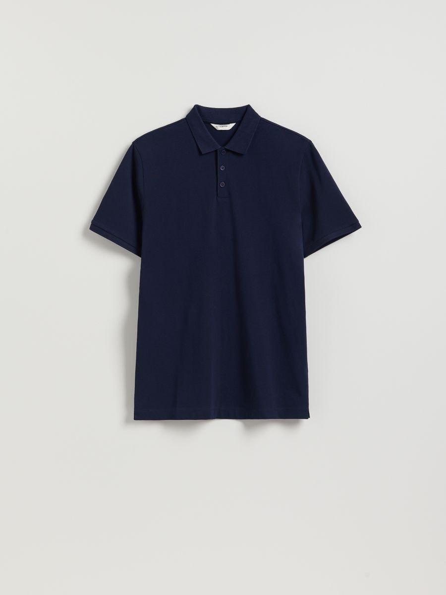 Blue Polo Shirt In Regular Fit, Navy, medium