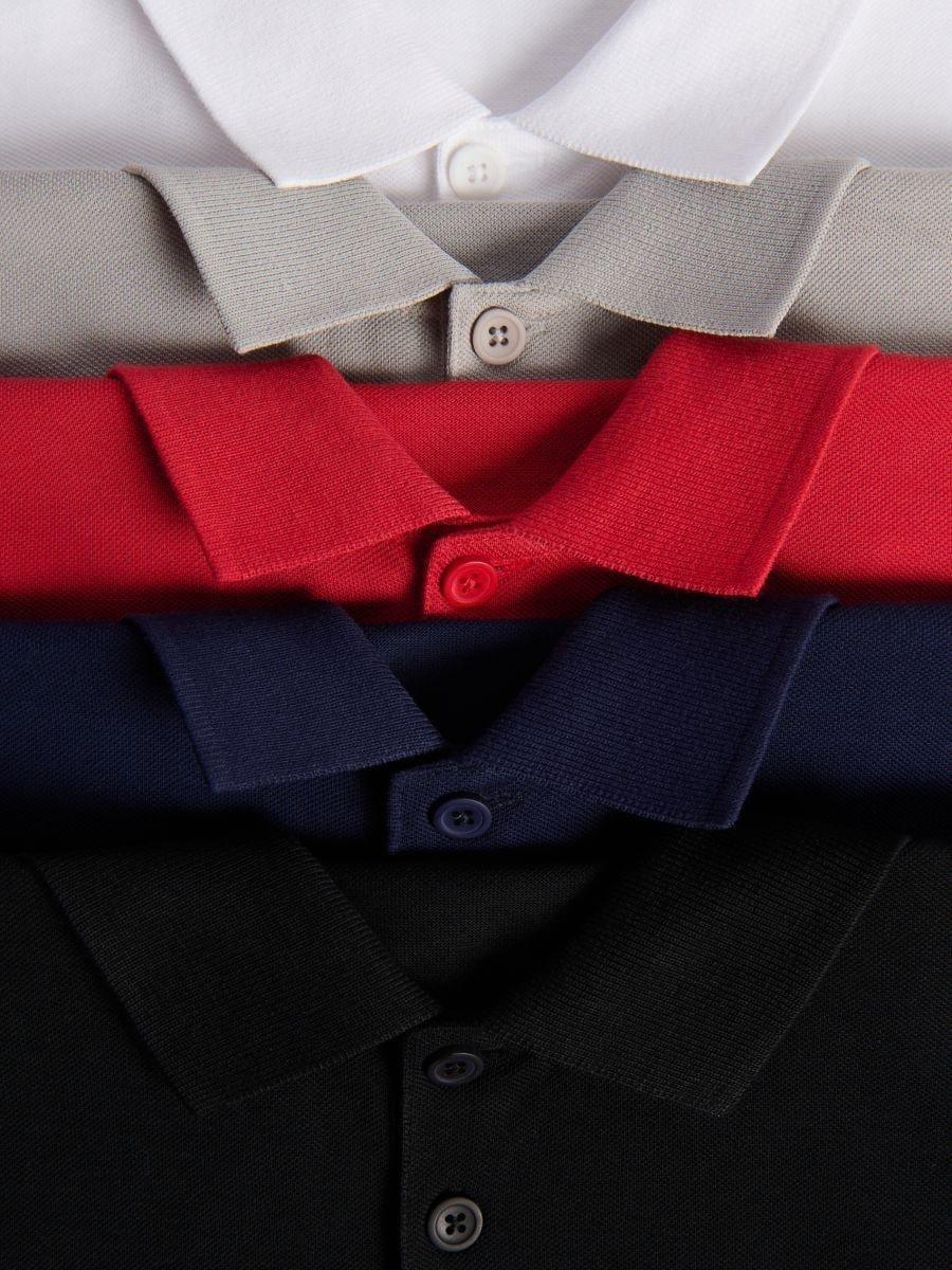 Black Polo Shirt In Regular Fit, Black, medium