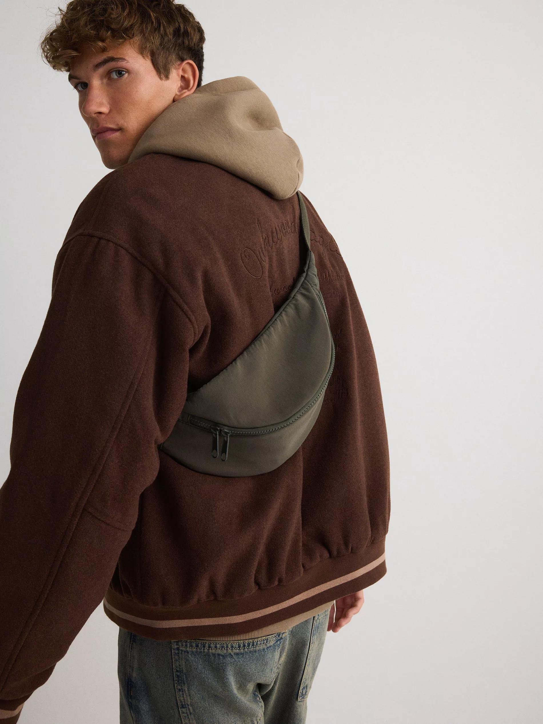 Green Zippered Bum Bag, Green, large image number 1