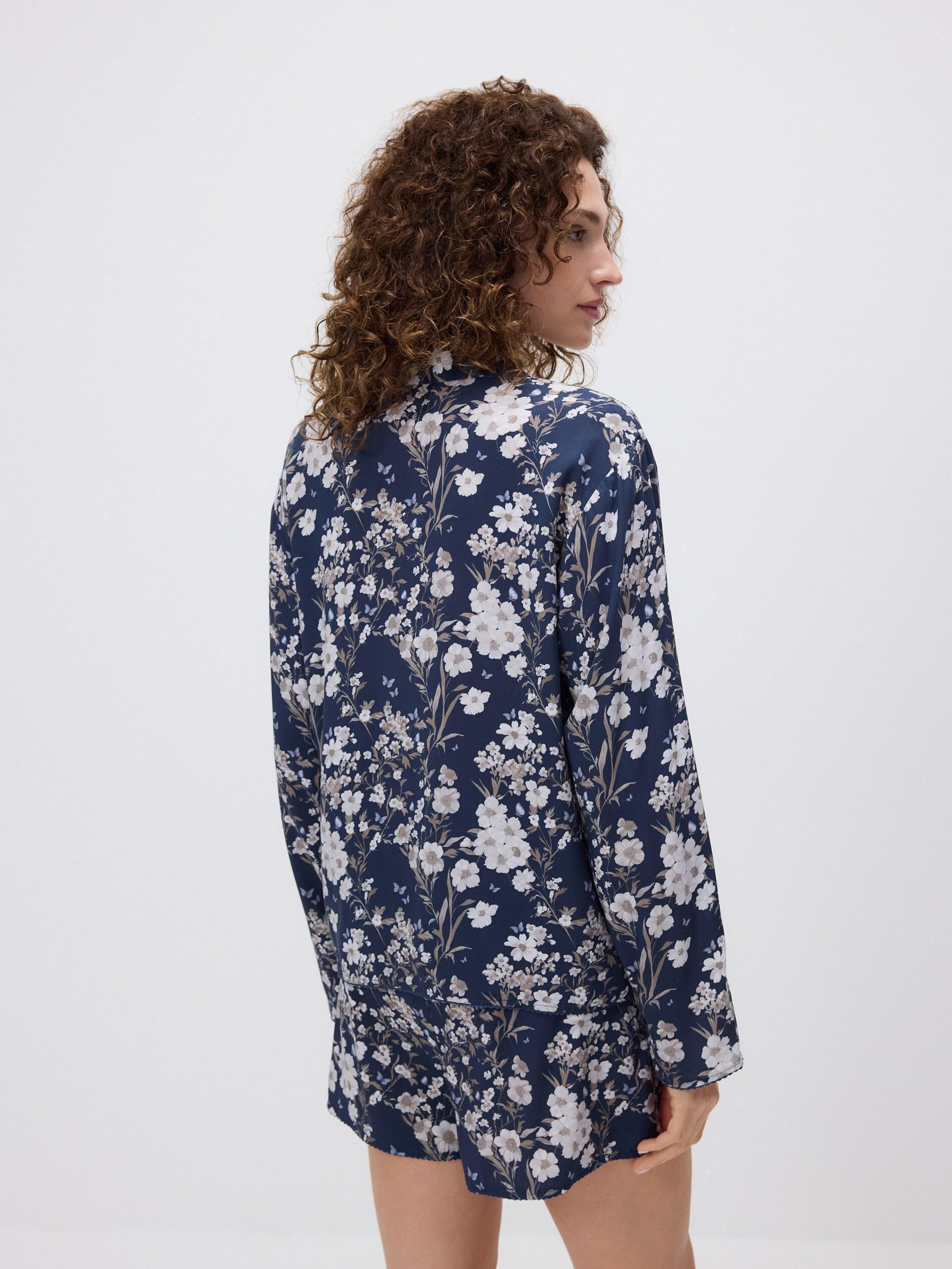 NAVY Two piece viscose pyjama set, Navy, large image number 3