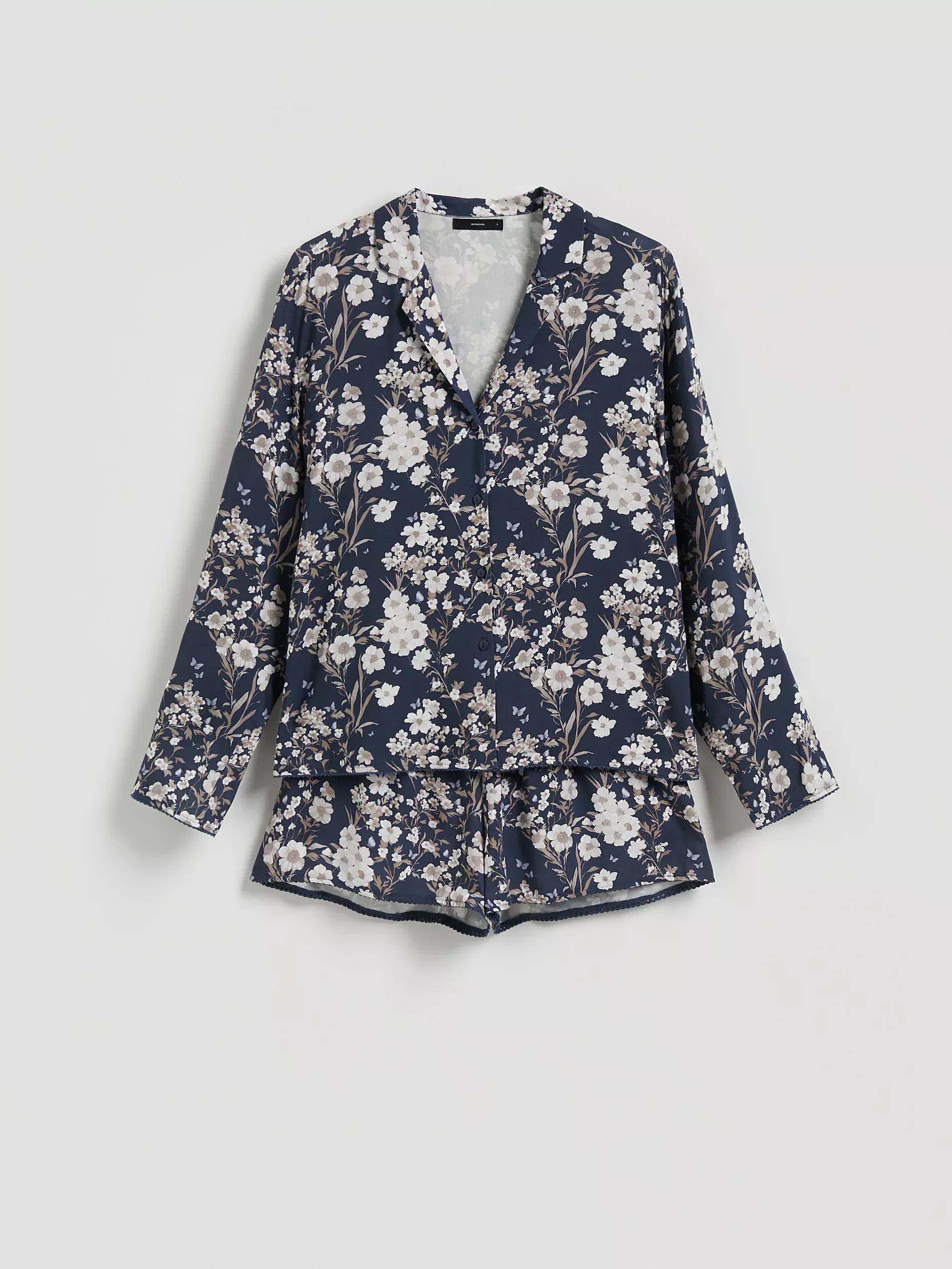NAVY Two piece viscose pyjama set, , large image number 4