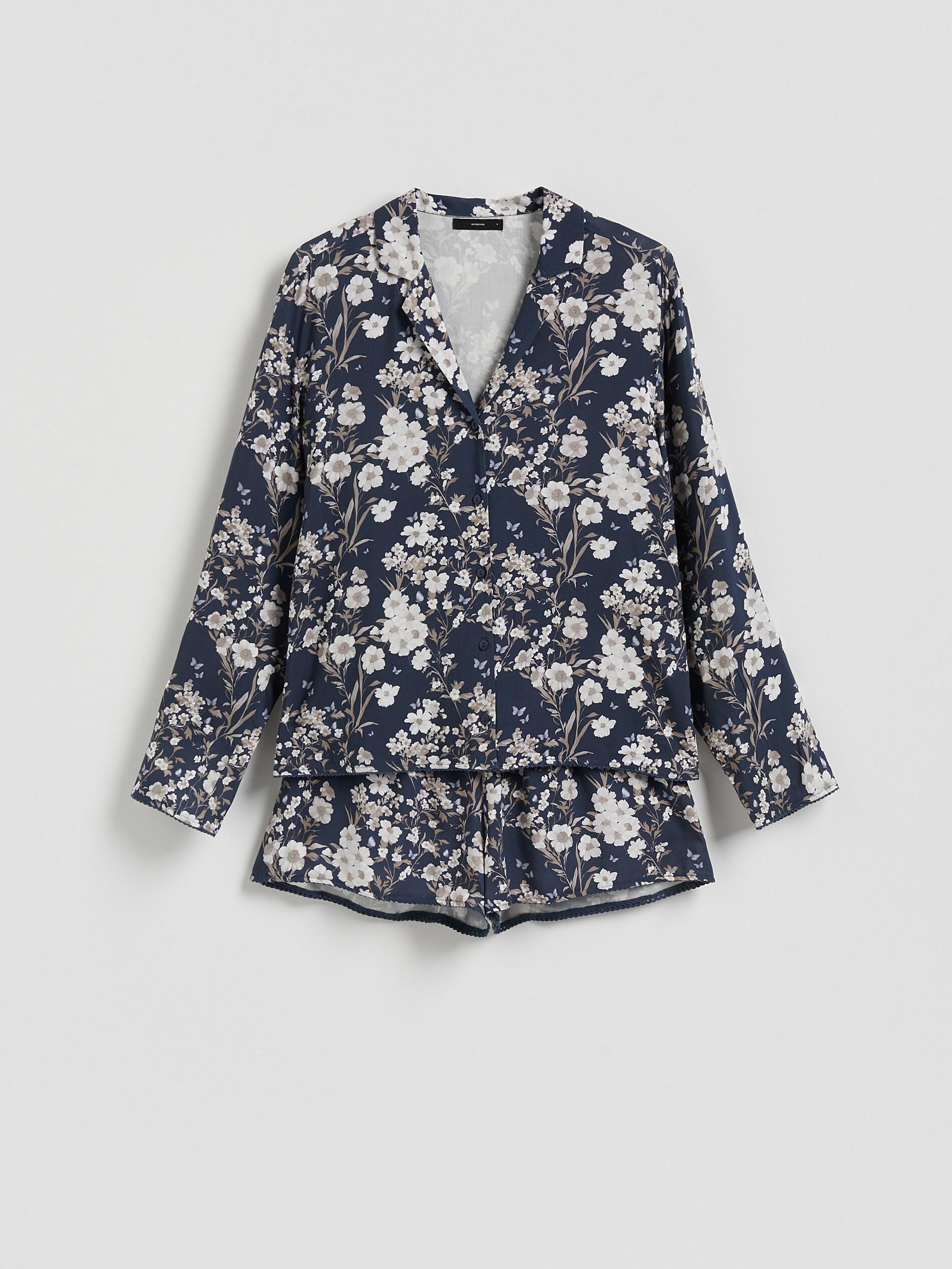 NAVY Two piece viscose pyjama set, Navy, large image number 4