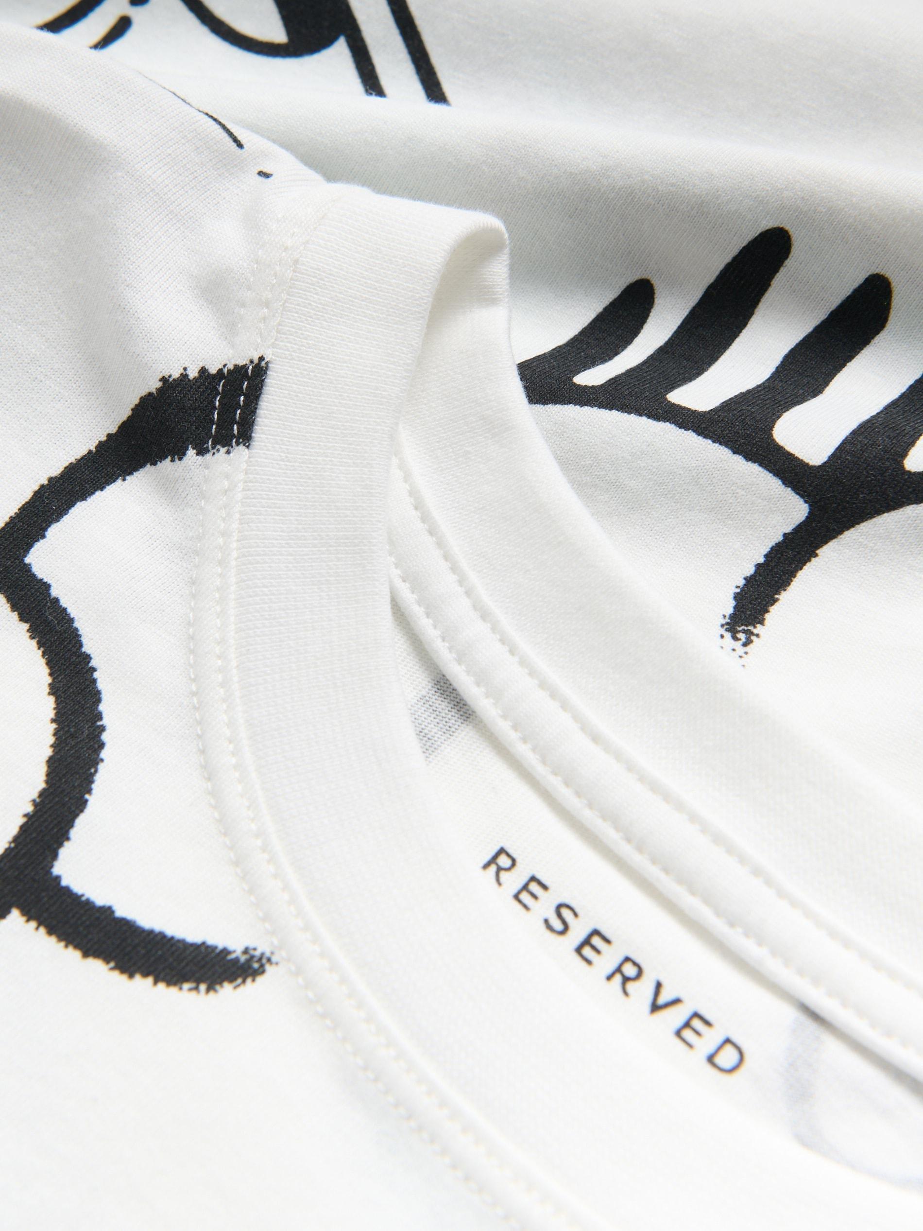 CREAM T-shirt with print, , large image number 1