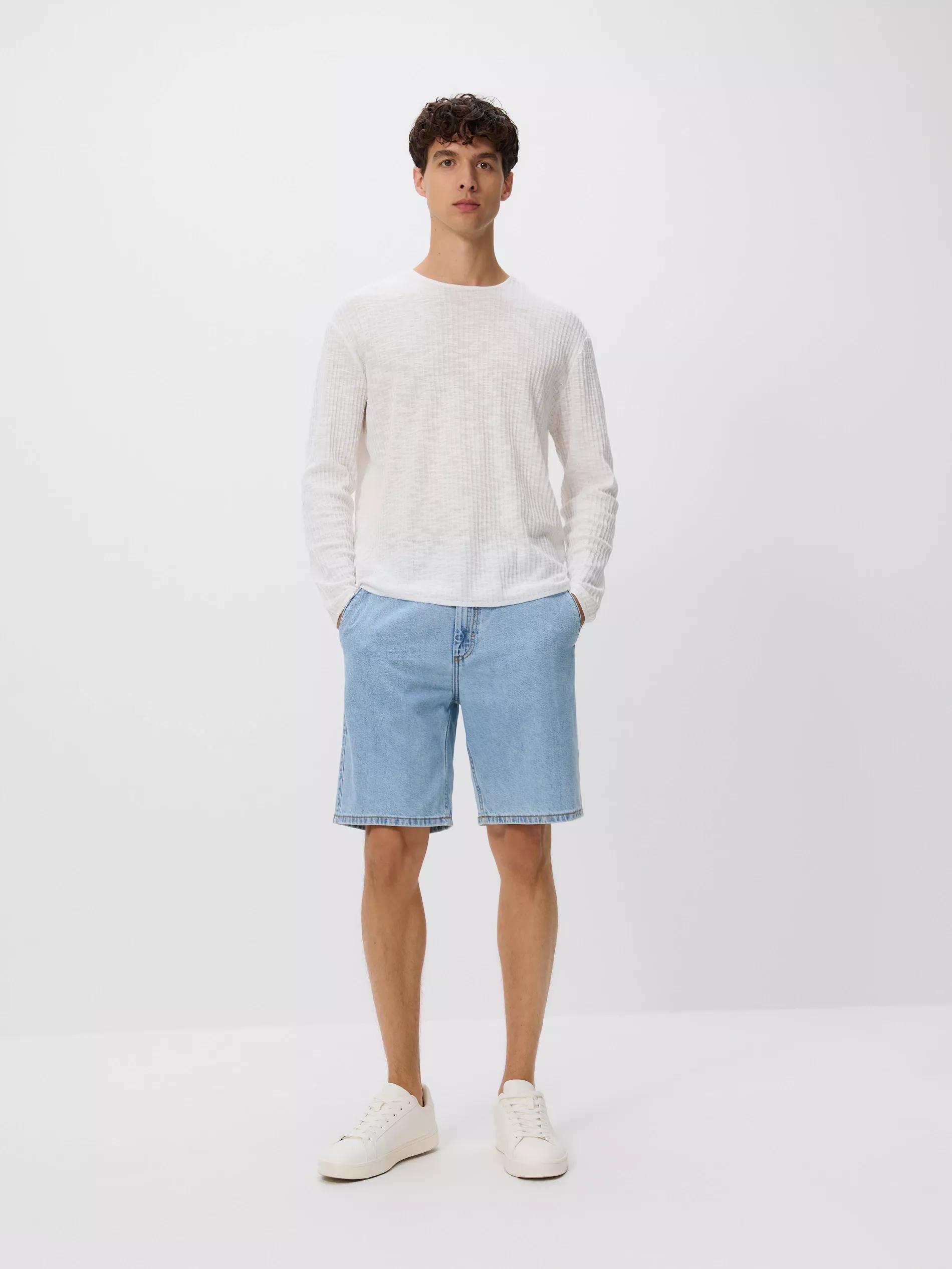 White Jumper In Textured Knit, White, medium