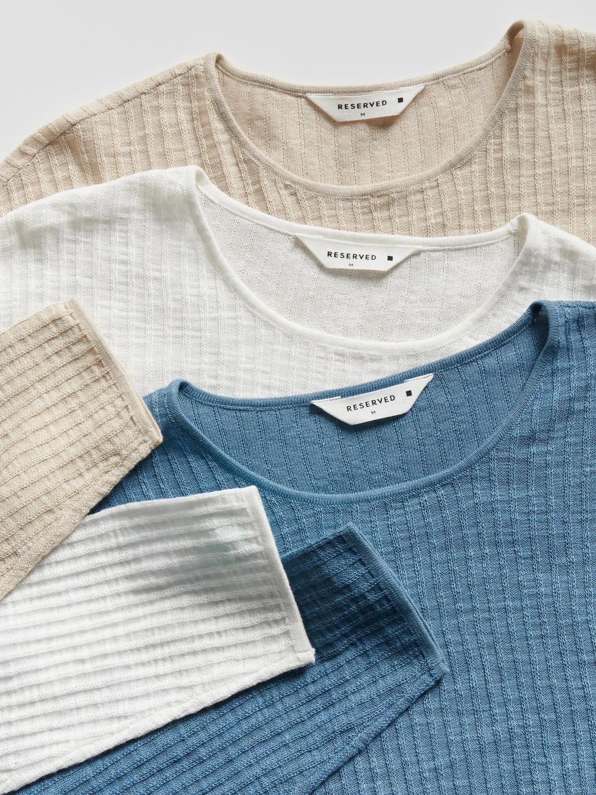 Beige Jumper In Textured Knit, Beige, large image number 5