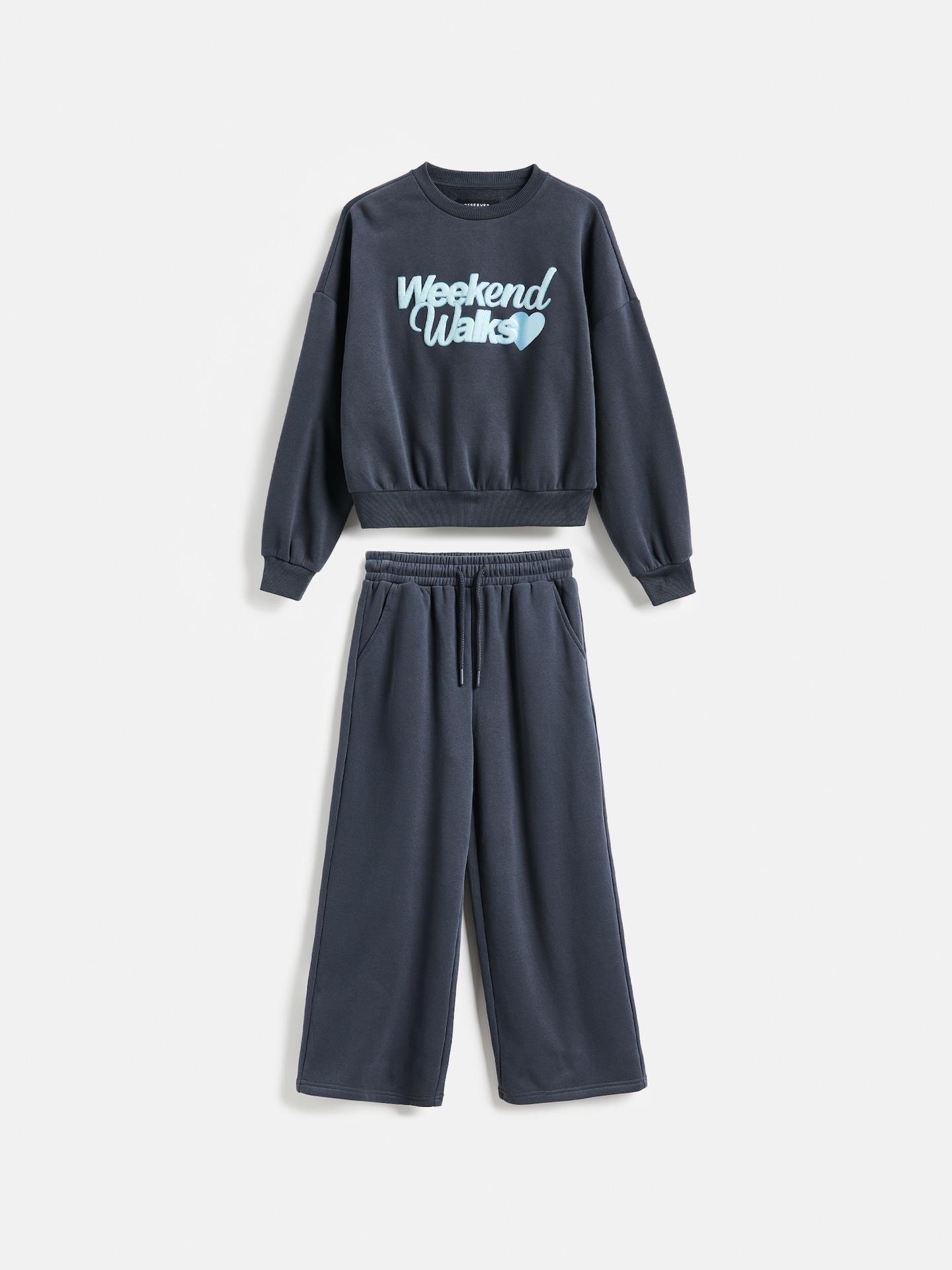 Navy Warm-Lined Set, Blue, medium