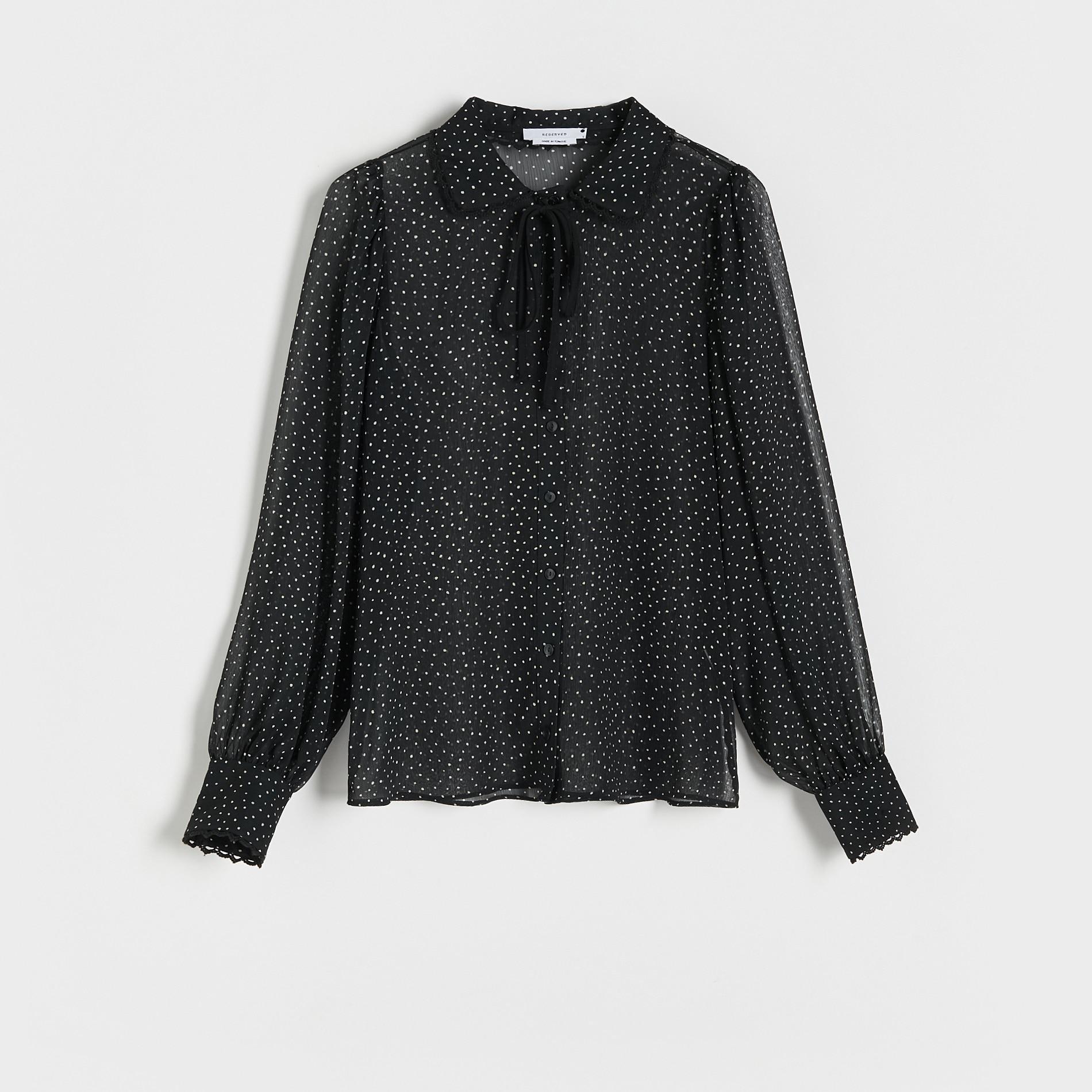 Black Polka Dot Shirt, , large image number 1