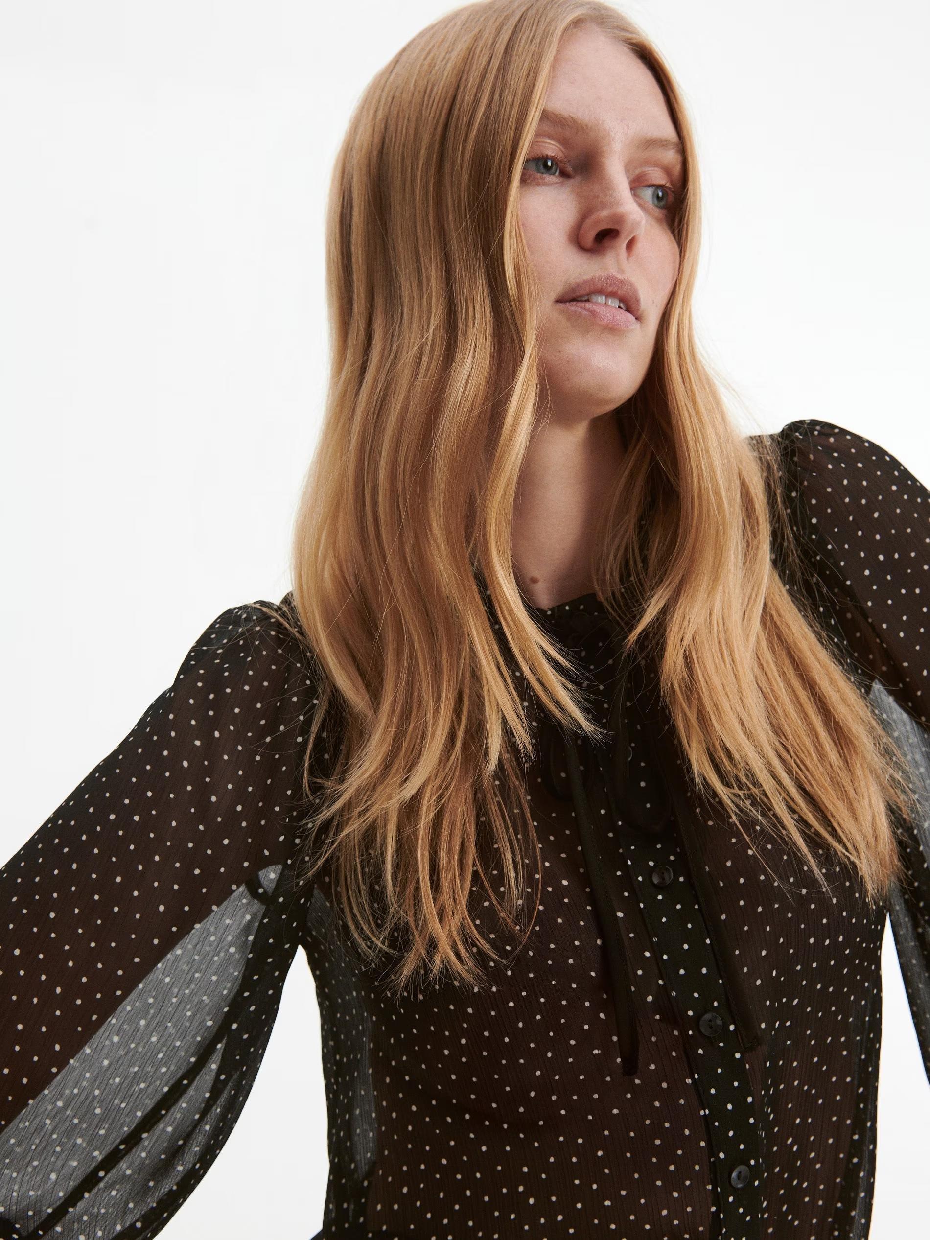 Black Polka Dot Shirt, , large image number 4