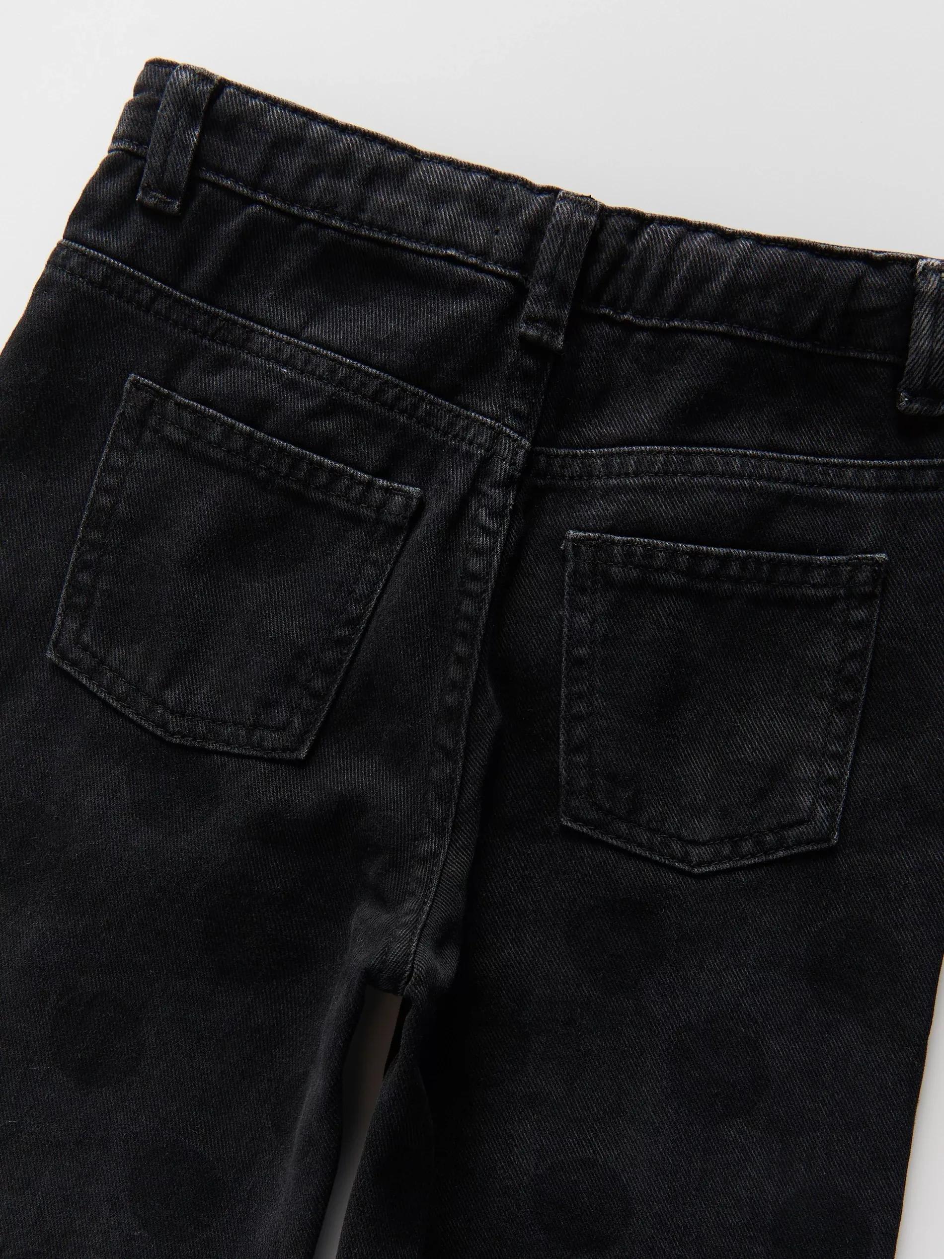 Black Distressed Jeans, Kids Girls, , large image number 3