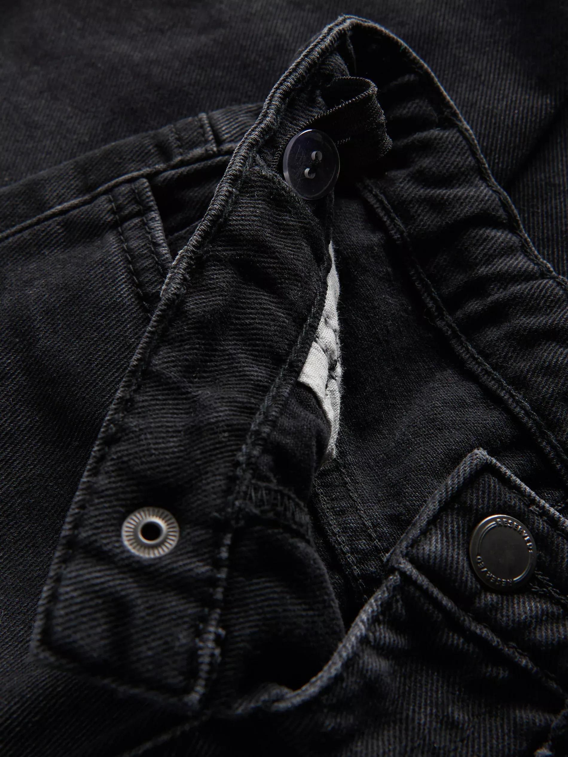 Black Distressed Jeans, Kids Girls, , large image number 4