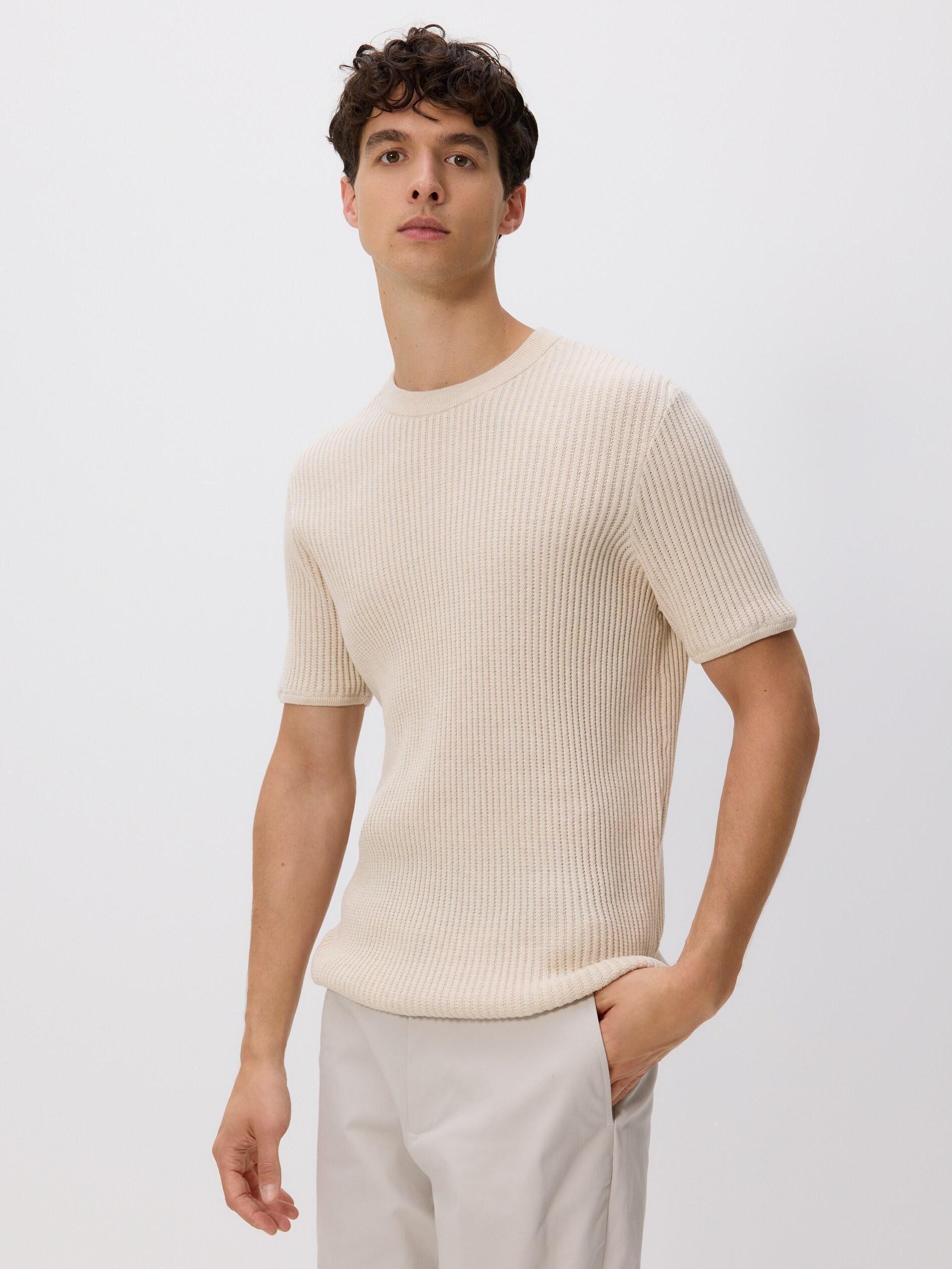 BEIGE Short-sleeved sweater, Beige, large image number 1