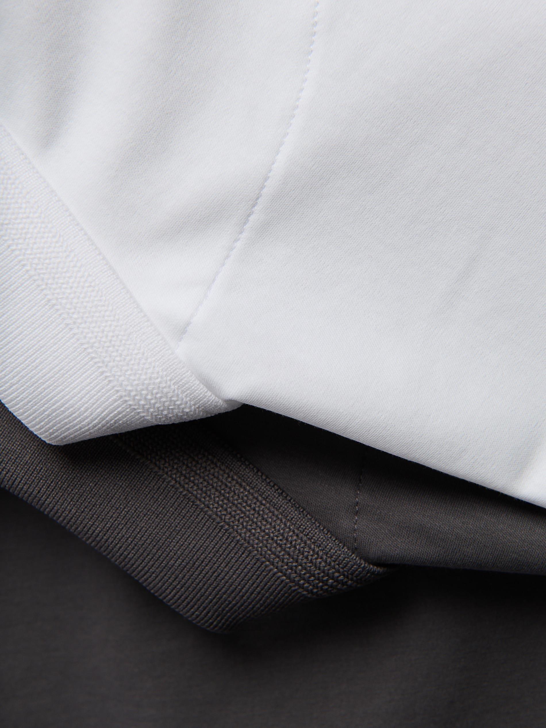 White Slim Fit Cotton Rich Polo Shirt, White, large image number 1