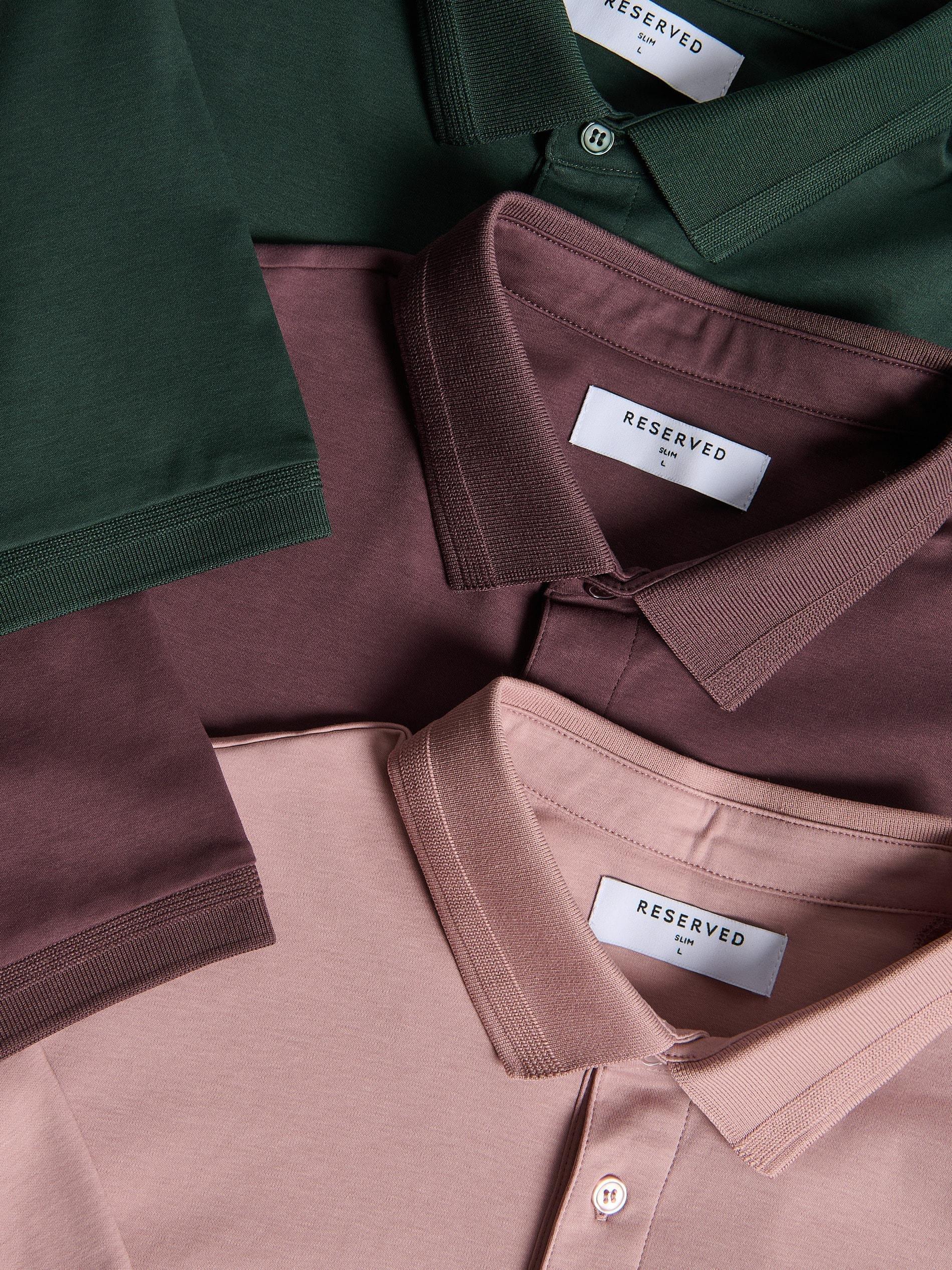 Maroon Slim Fit Cotton Rich Polo Shirt, Burgundy, large image number 1