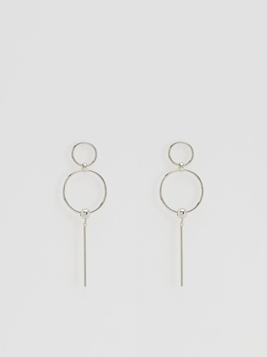 Silver Dangle Earrings, Silver, large image number 1