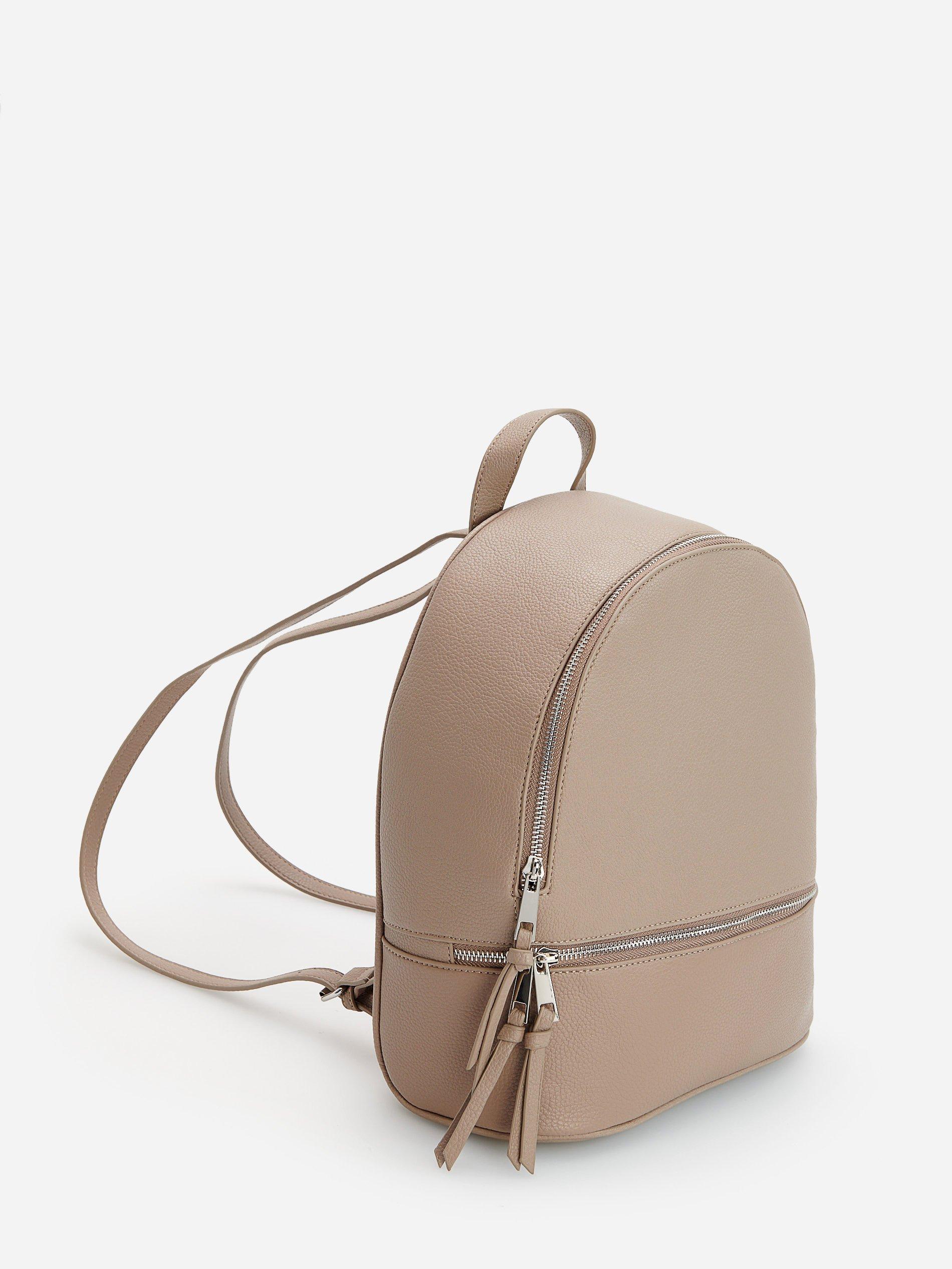 Beige Simple Design Backpack, Women, , large image number 2