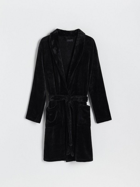 Reserved - Black Longline Dressing Gown